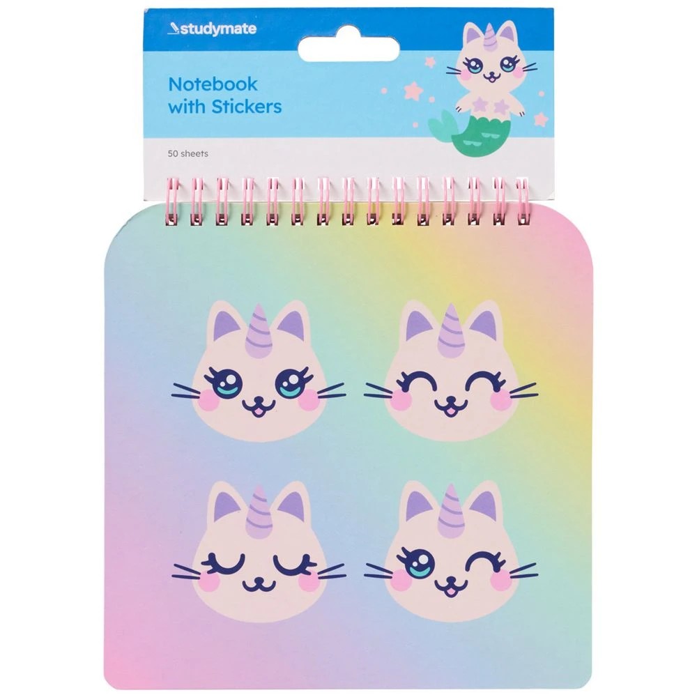 6 Studymate Purrmaid Notebook with Stickers, 6 of 6