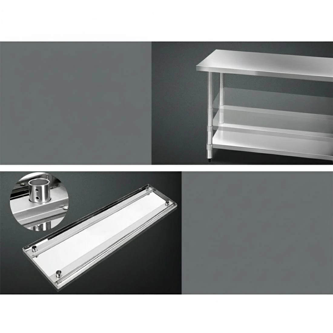 3 Cefito 1829x610mm Stainless Steel Kitchen Bench - Silver, 3 of 6