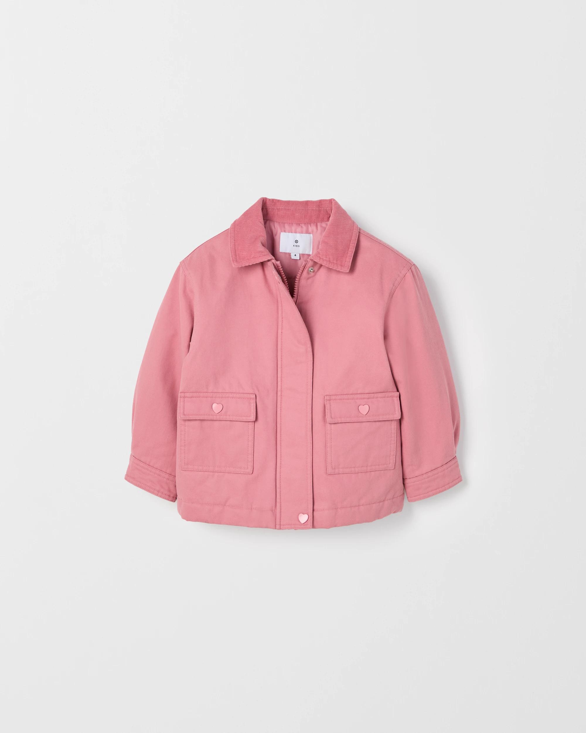 1 Target Kids Australian Cotton Blend Barn Jacket PINK, 1 of 1