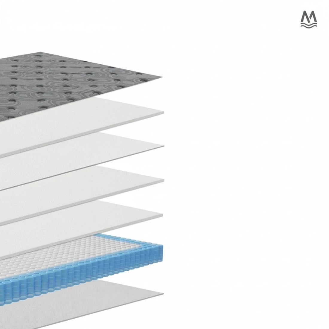 6 26cm Mattress Bed Giselle Single - Grey, 6 of 7