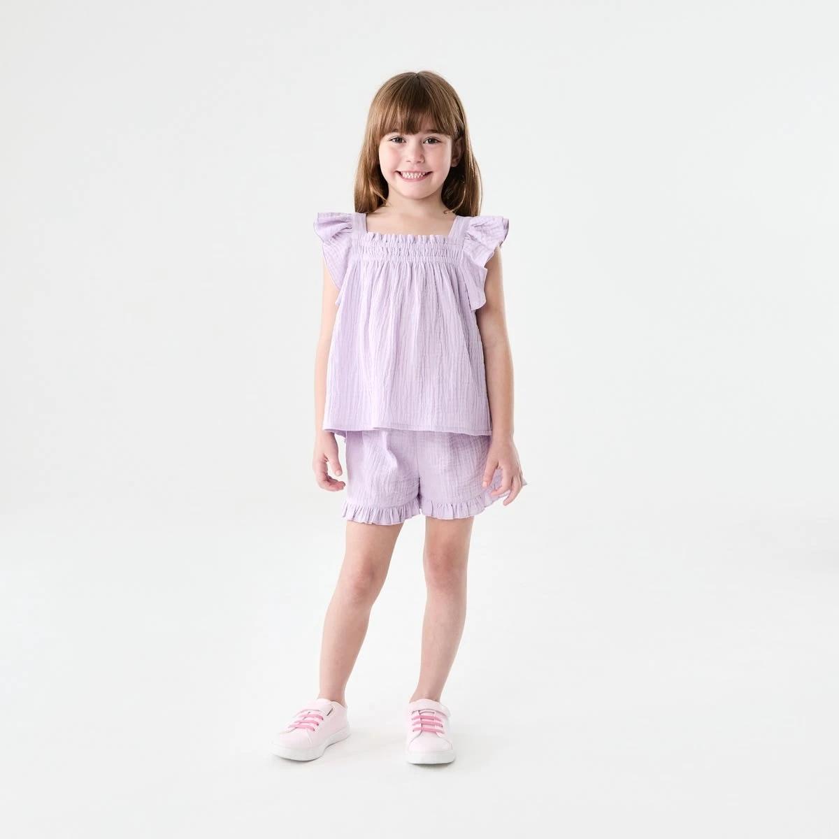 5 Woven Frill Top PASTEL LILAC, 5 of 6