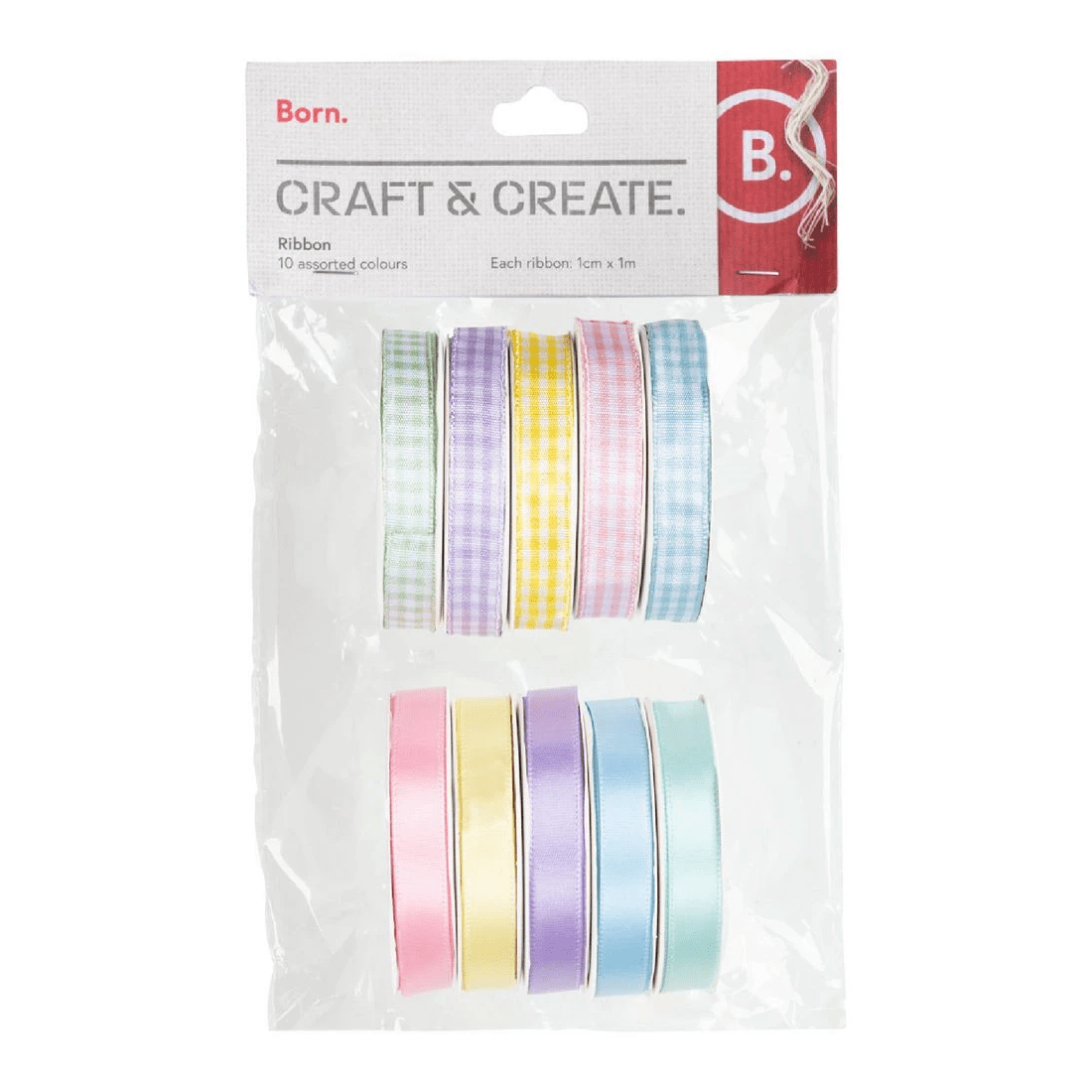 1 Born Ribbons Assorted Pastels 10 Pack, 1 of 4