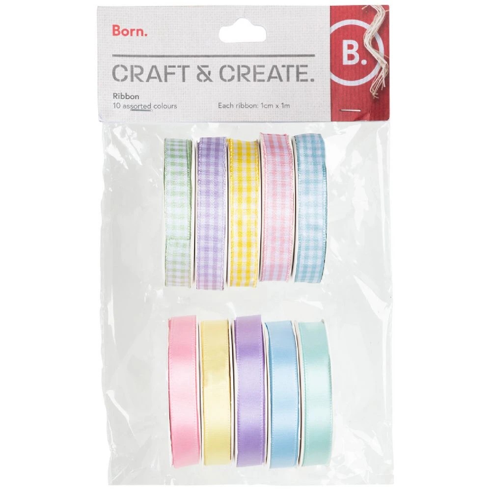 1 Born Ribbons Assorted Pastels 10 Pack, 1 of 4