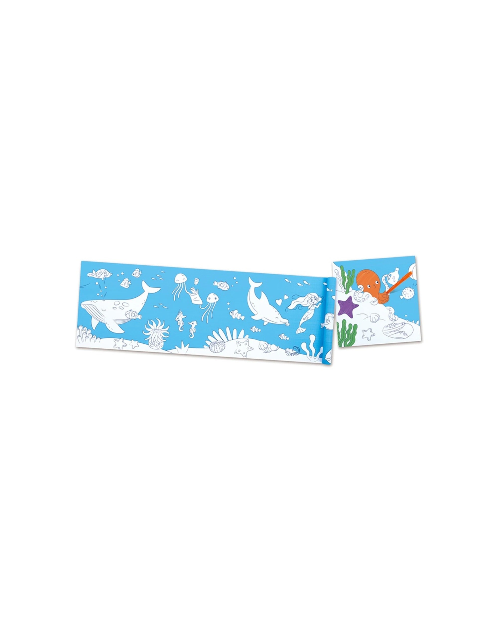 3 Hape Ocean Paper Roll 5+ Metres Self Adhesive With 4 Crayons For Kids - Pattern, 3 of 4