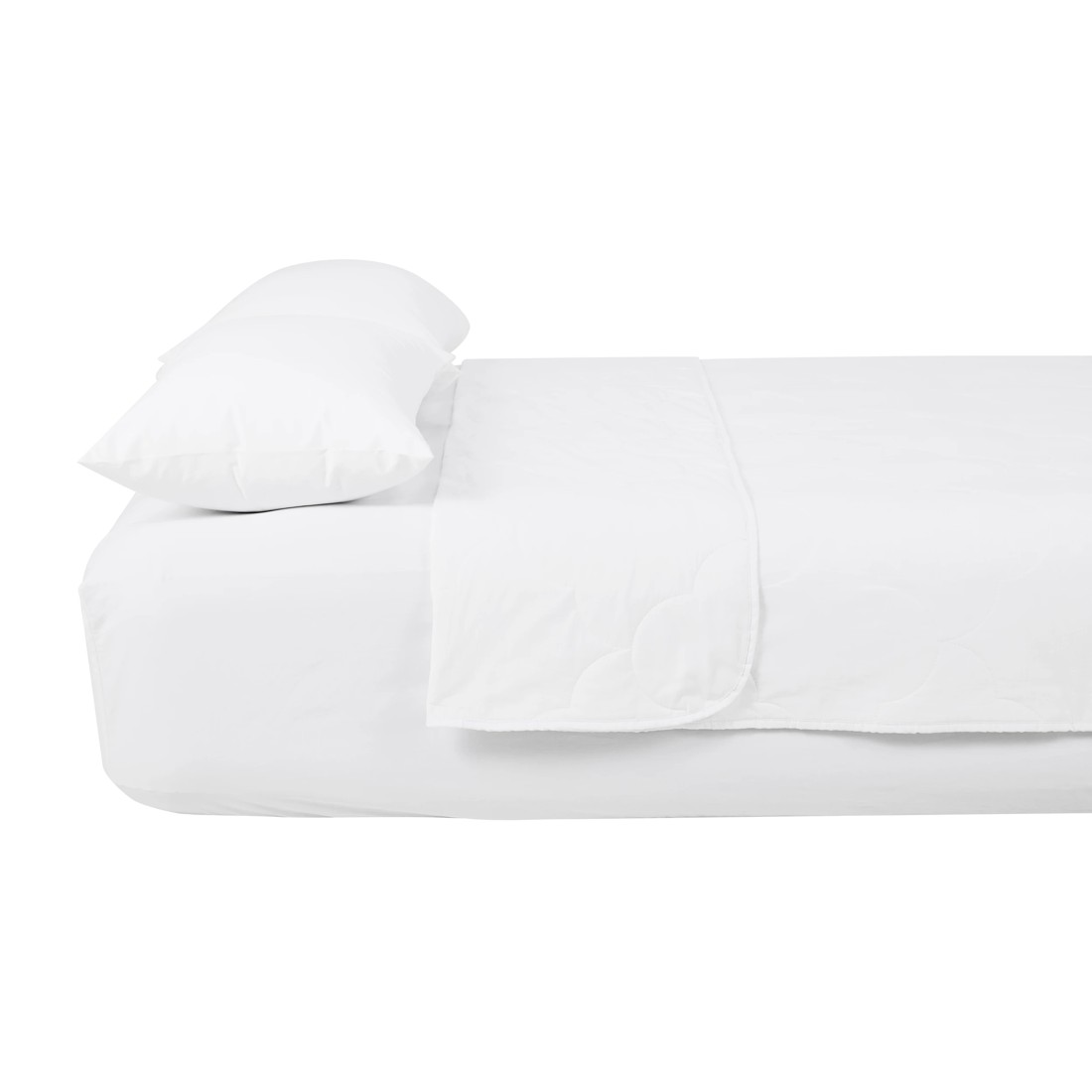 4 Low Warmth Summer Cotton Quilt - Double Bed, White, 4 of 4