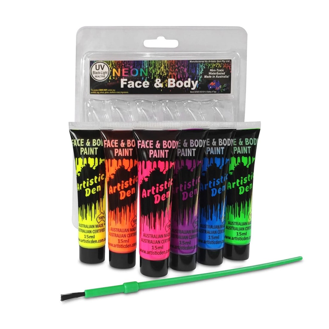 2 6 Pack Neon Face and Body Paints, 2 of 2