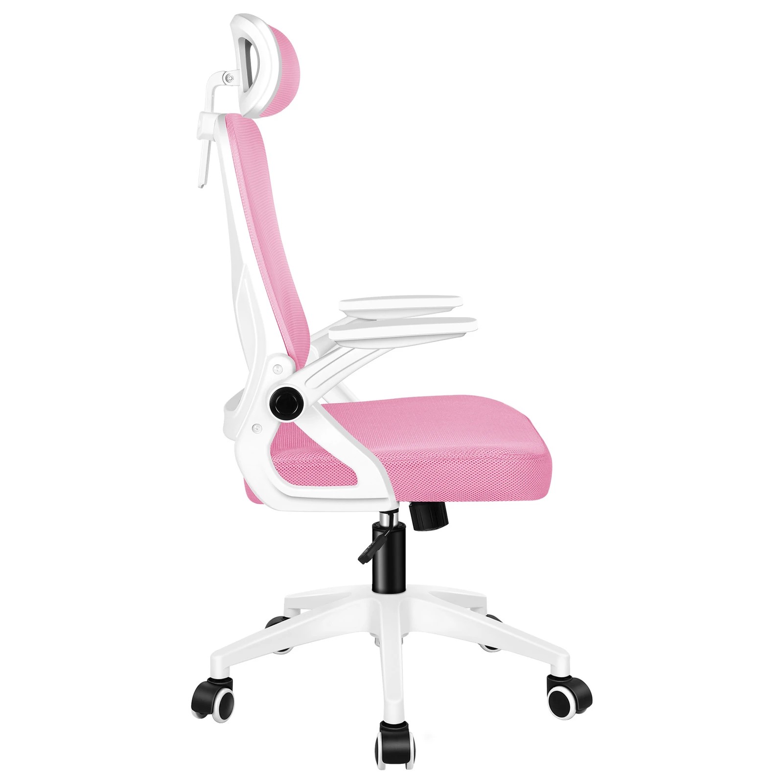 3 Alfordson Mesh Office Chair Executive Fabric Seat Tilt Gaming Racing Computer - Pink, 3 of 10