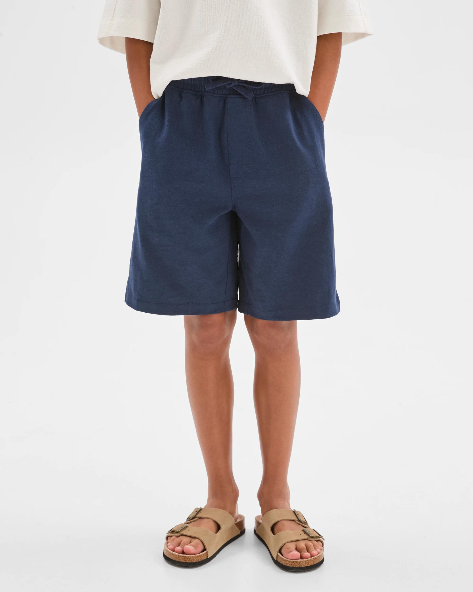 4 Target Kids Elastic Waist Sweat Shorts NAVY, 4 of 7
