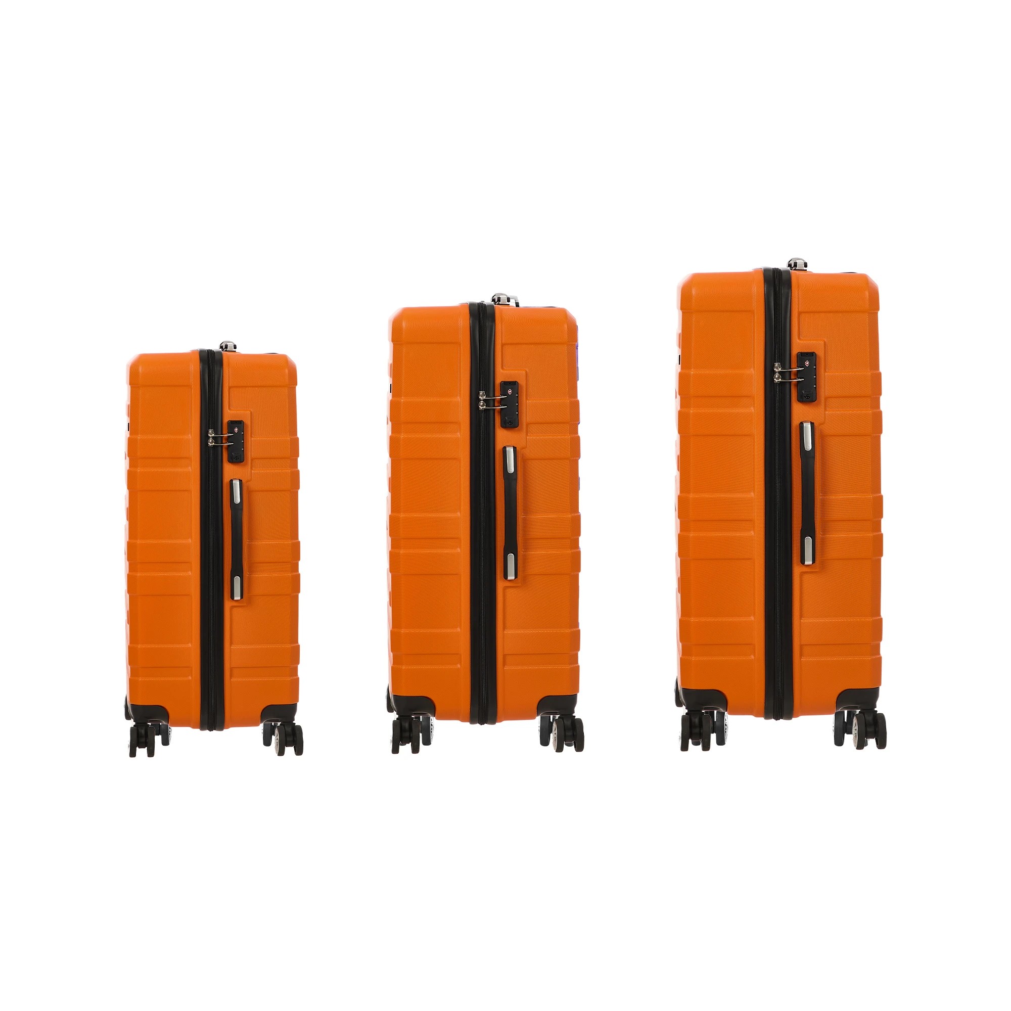9 Mazam 3PCS Luggage Suitcase Trolley Set Travel TSA Lock ABS Hard Case - Orange, 9 of 9