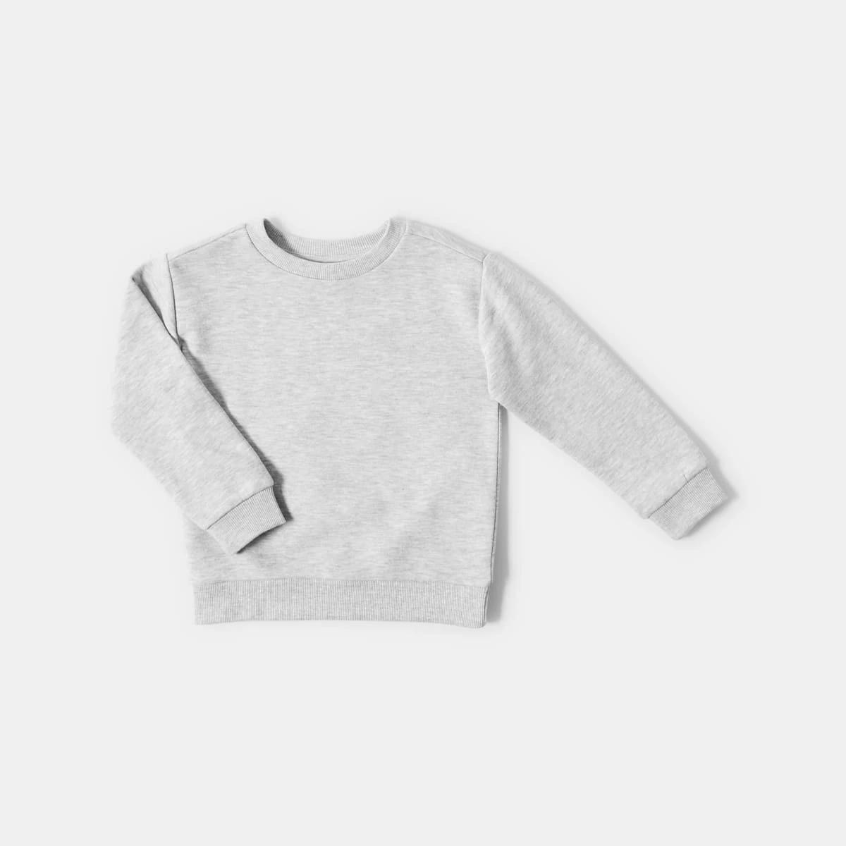 7 Plain Crew Neck Sweatshirt Slvr Marle, 7 of 8