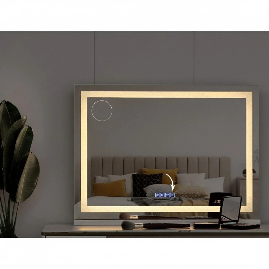 5 Embellir tooth Makeup Mirror 80x58cm Hollywood Vanity with LED Light Crystal - Multi, 5 of 5