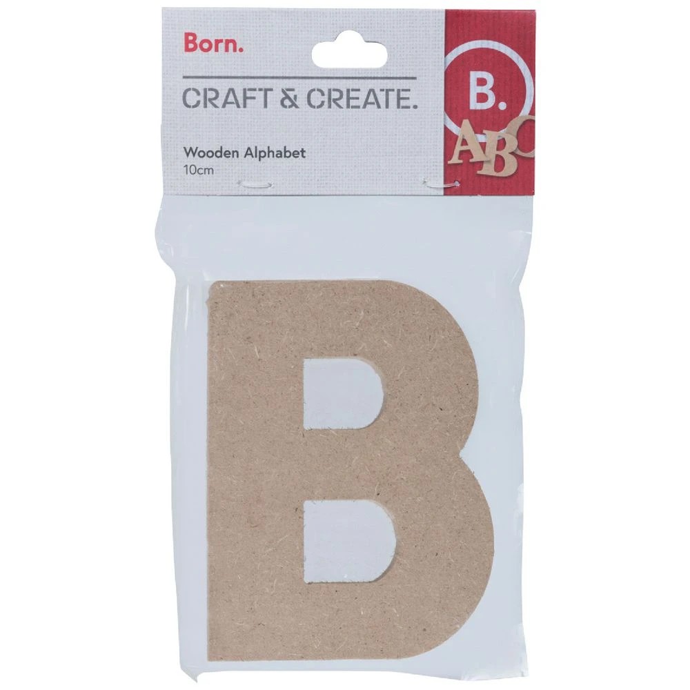 1 Born Wooden Alphabet Letter B 10cm, 1 of 3