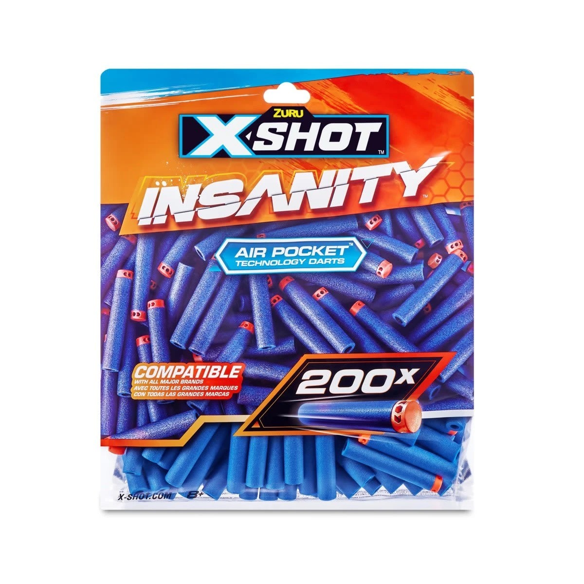 1 200 Piece Zuru X-Shot Insanity Darts Refill Pack, 1 of 8