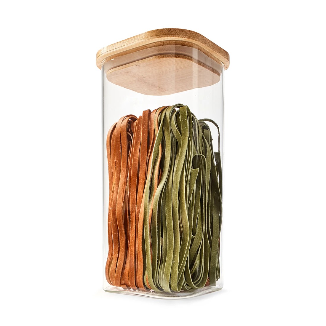 1 1.6L Glass Container with Bamboo Lid, 1 of 6