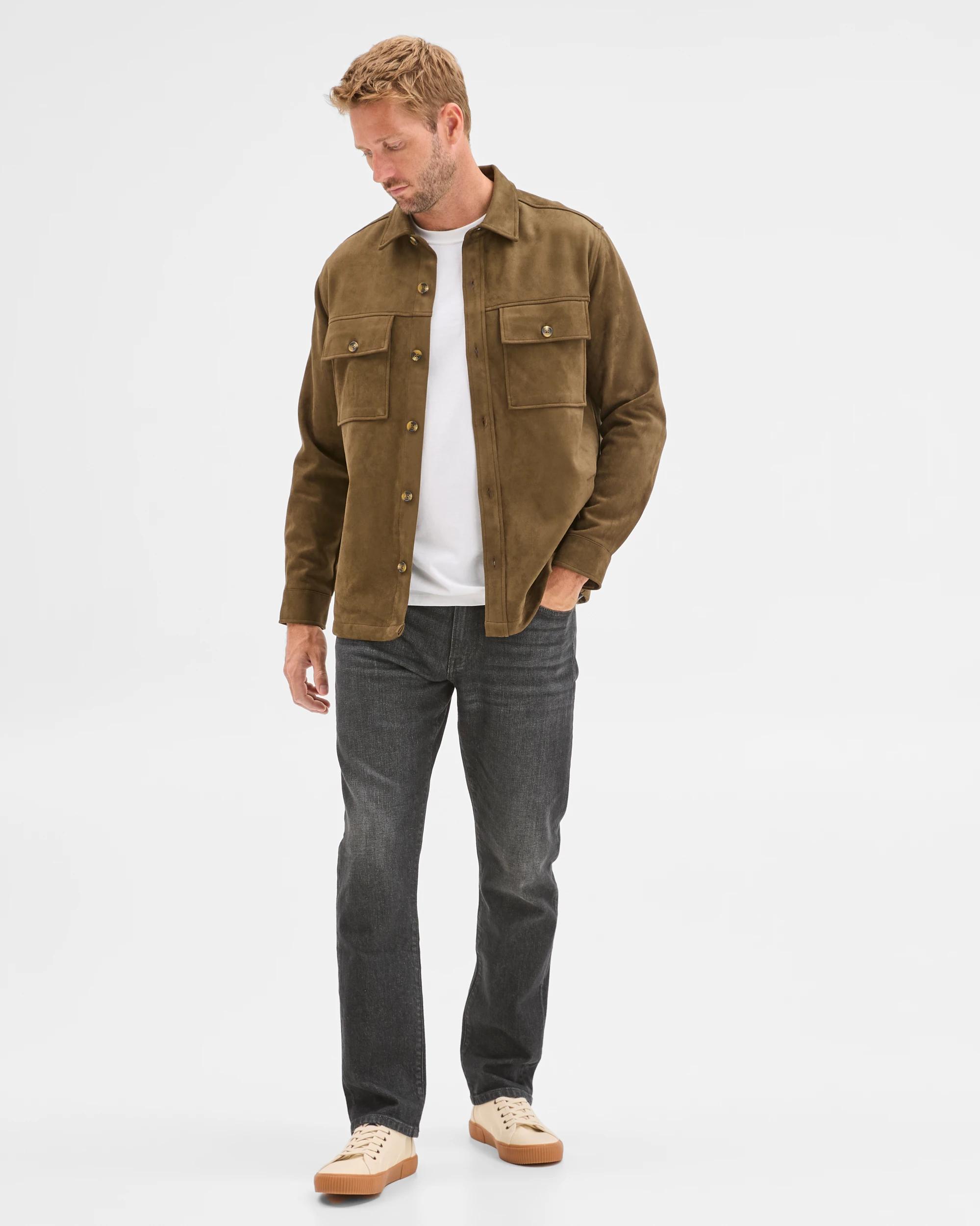 6 Target Man Long Sleeve Overshirt DARK OLIVE, 6 of 6