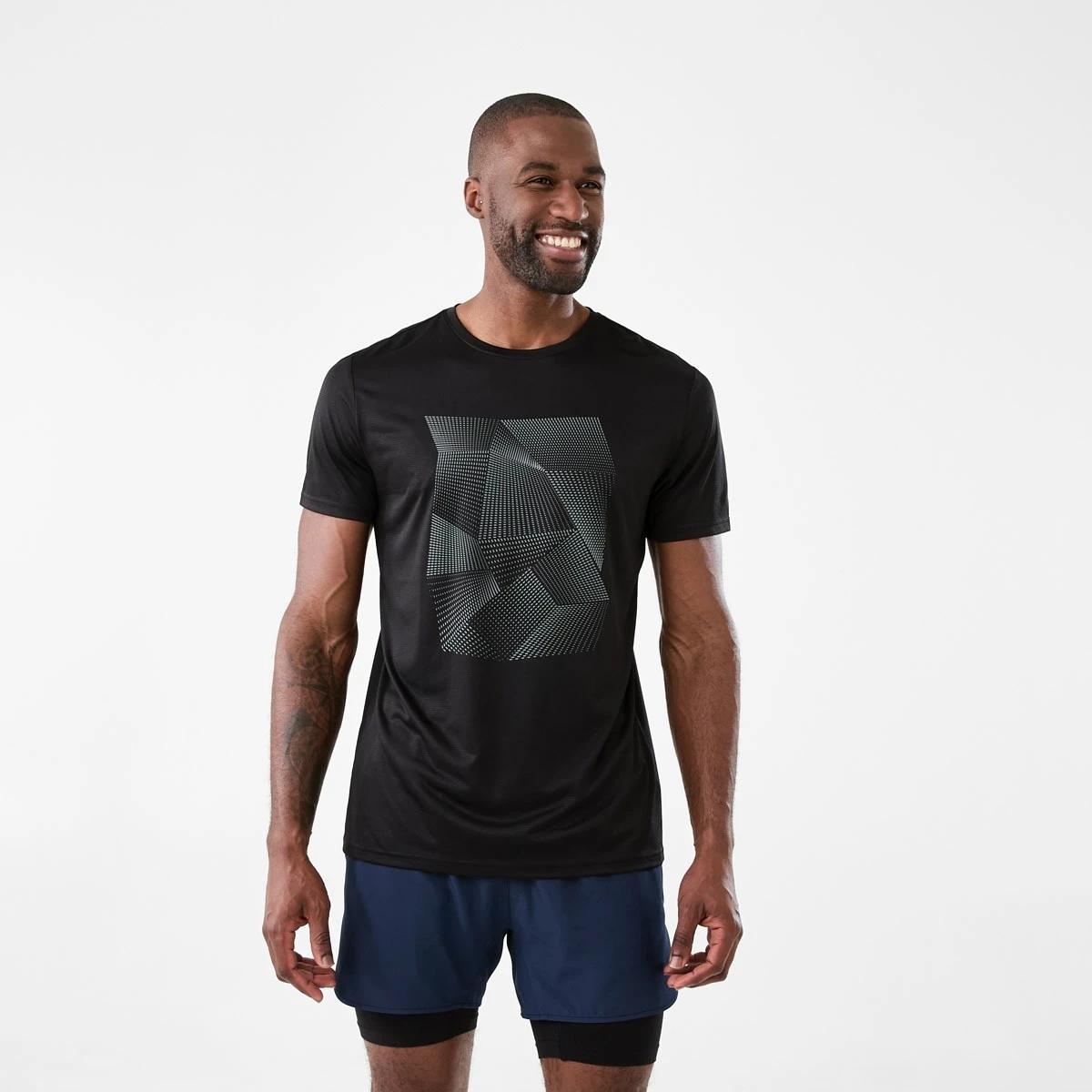 1 Active Mens Printed T-shirt Folded Geo, 1 of 5