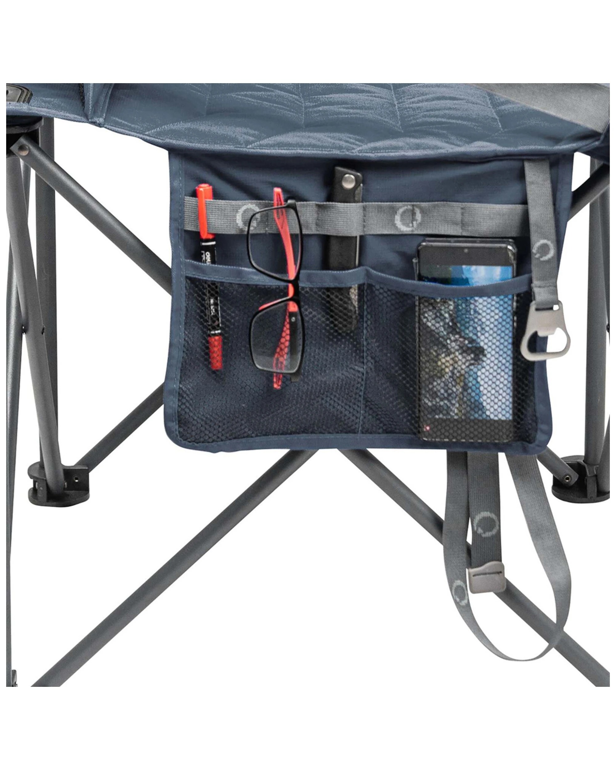 2 Quest Outdoors Steel Frame Big Mutha Camp Chair Quad-Fold 400kg Capacity - Blue, 2 of 4