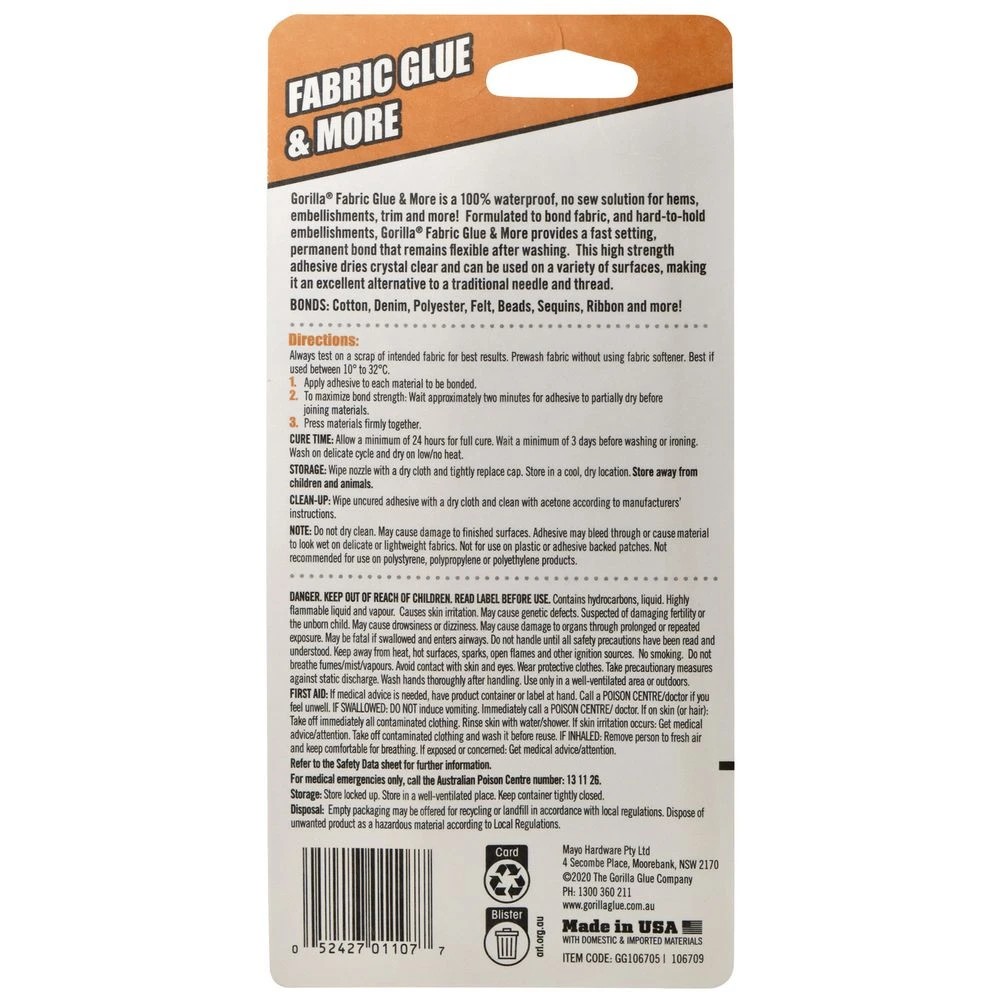 3 Gorilla Fabric Glue 73mL, 3 of 7