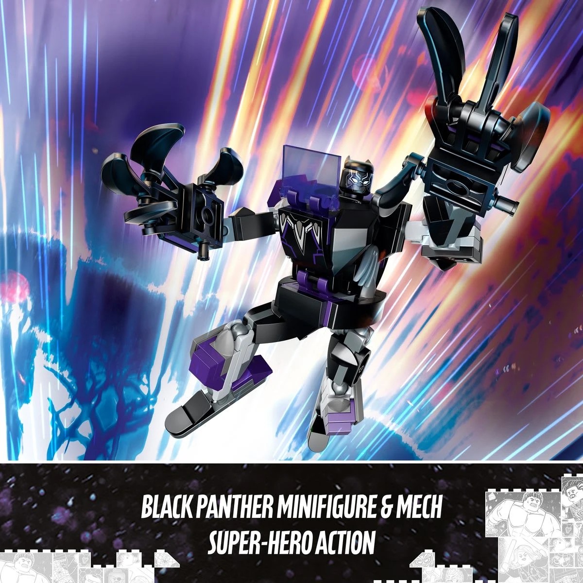 4 LEGO Marvel Super Heroes Black Panther Mech Armour 76204, 4 of 9