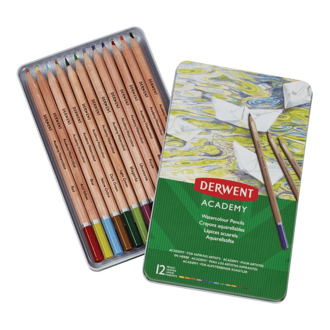 2 Derwent Academy Watercolour Pencils Assorted 12 Pack, 2 of 3