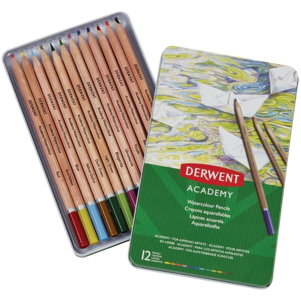 2 Derwent Academy Watercolour Pencils Assorted 12 Pack, 2 of 3
