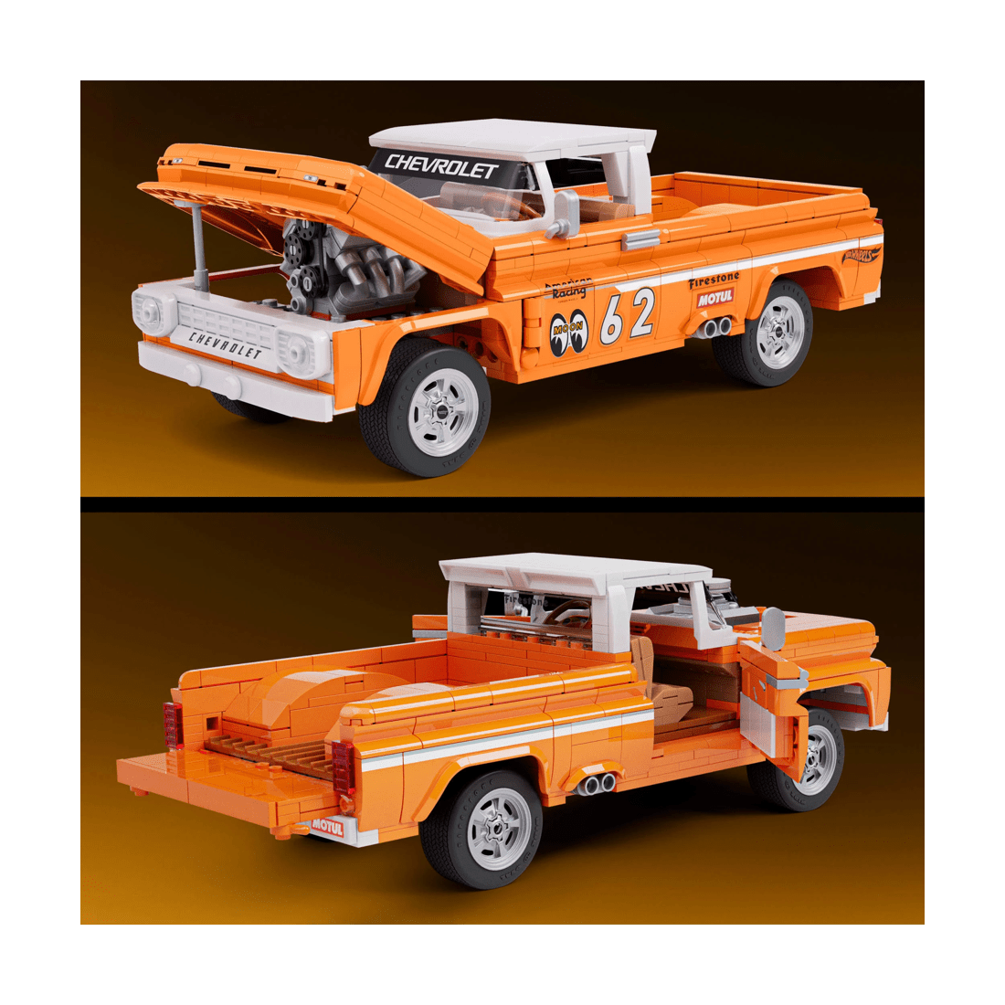 6 Mattel Brick Shop Hot Wheels Custom ’62 Chevy Pickup Building Toy Kit
 - Multi, 6 of 6