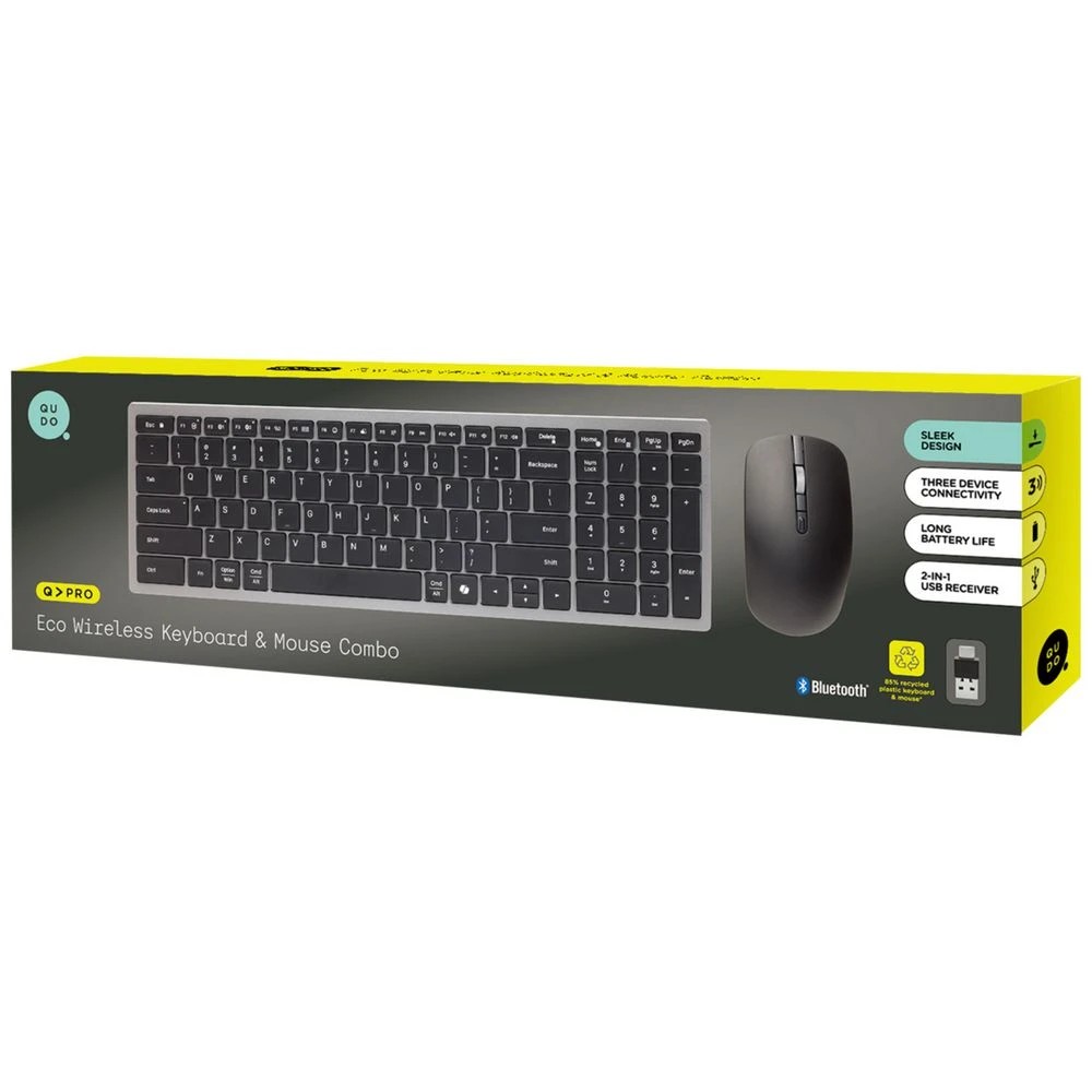 4 Qudo Multi Device Eco Wireless Keyboard and Mouse Combo, 4 of 6