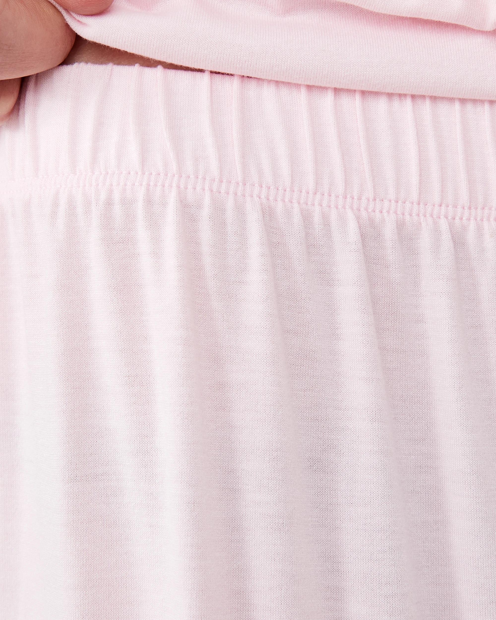 8 Long Sleeve Top and Pants Comfort Pyjama Set Bllet Pink, 8 of 8