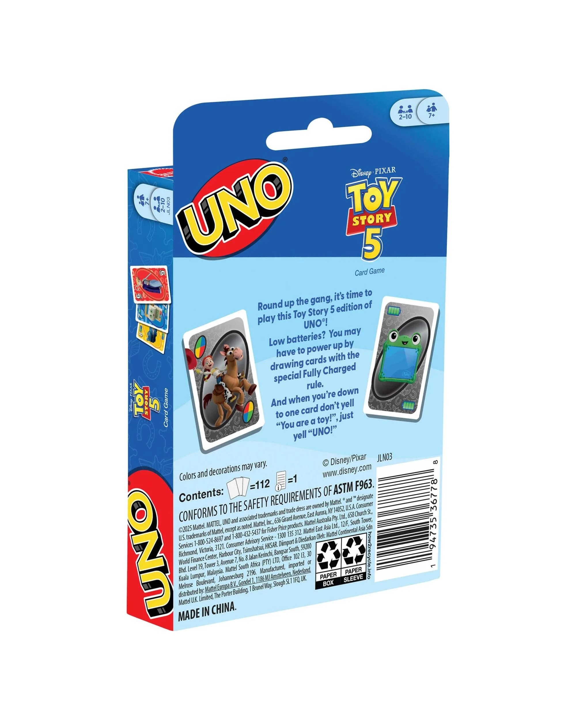 6 Uno Toy Story 5 Card Game, 6 of 6