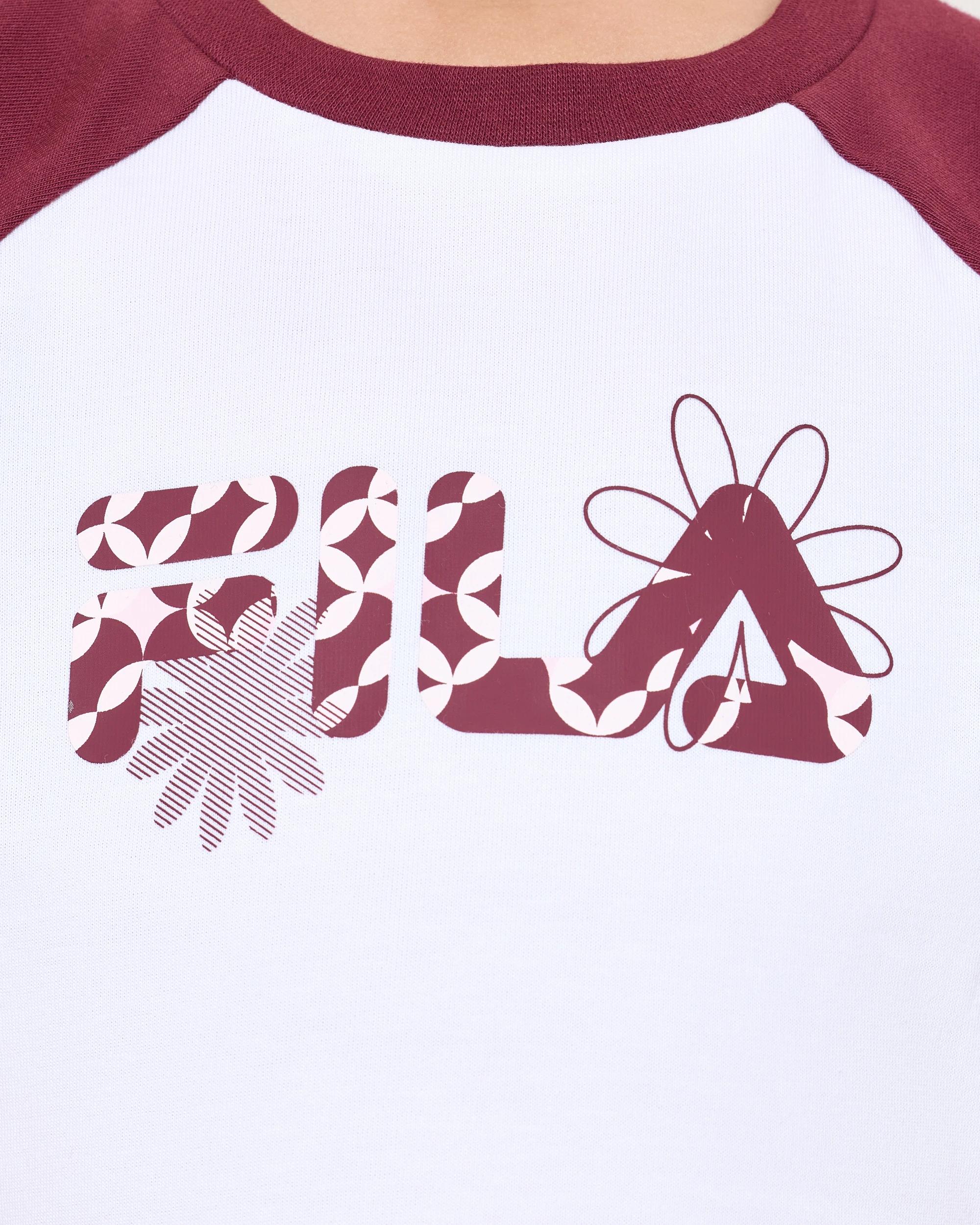 4 Aria Oversized Short Sleeve White T-shirt - Fila WHITE, 4 of 6