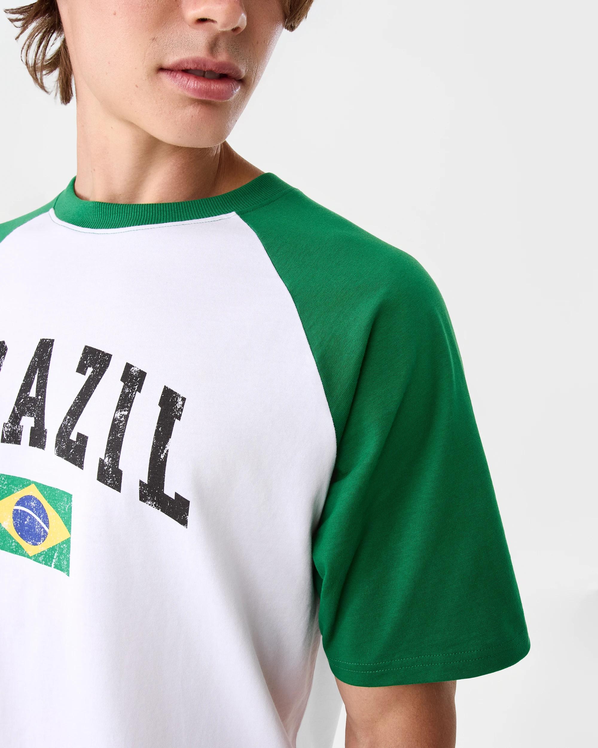 7 Raglan Ringer Print T-shirt Wht Brazil, 7 of 7