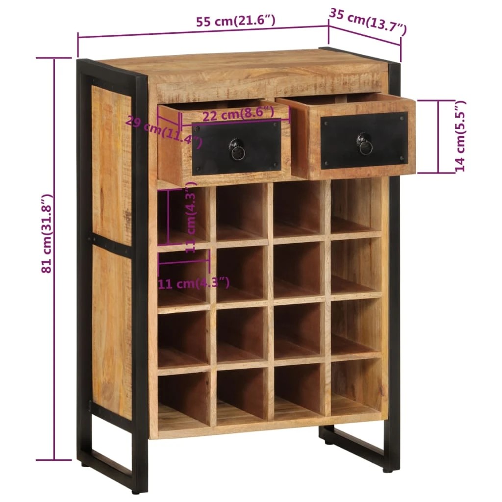 8 vidaXL wine rack - Brown, 8 of 10