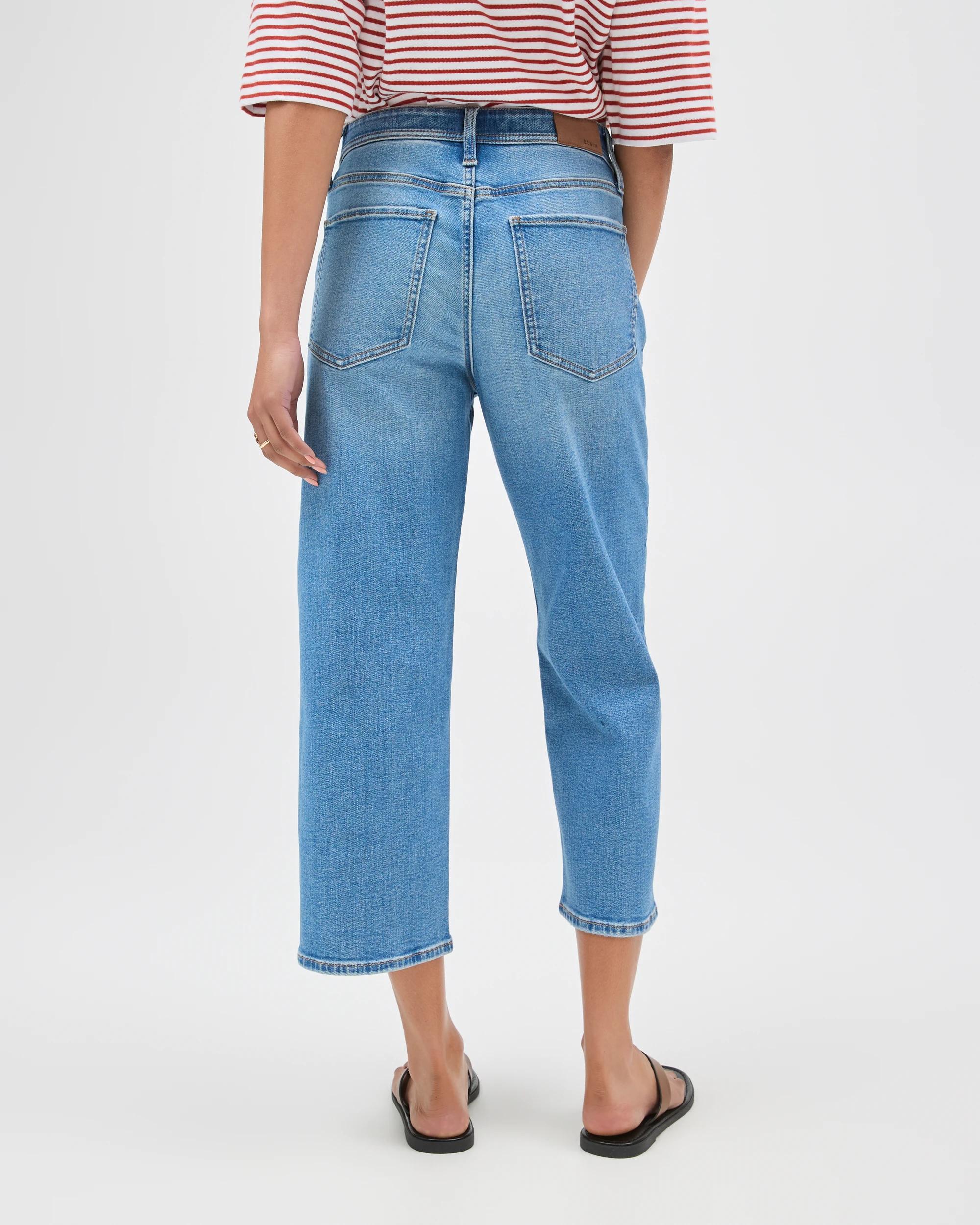 7 Target Denim Tara Slim Fit Straight Leg Cropped Denim Jeans MID WORN INDIGO, 7 of 7