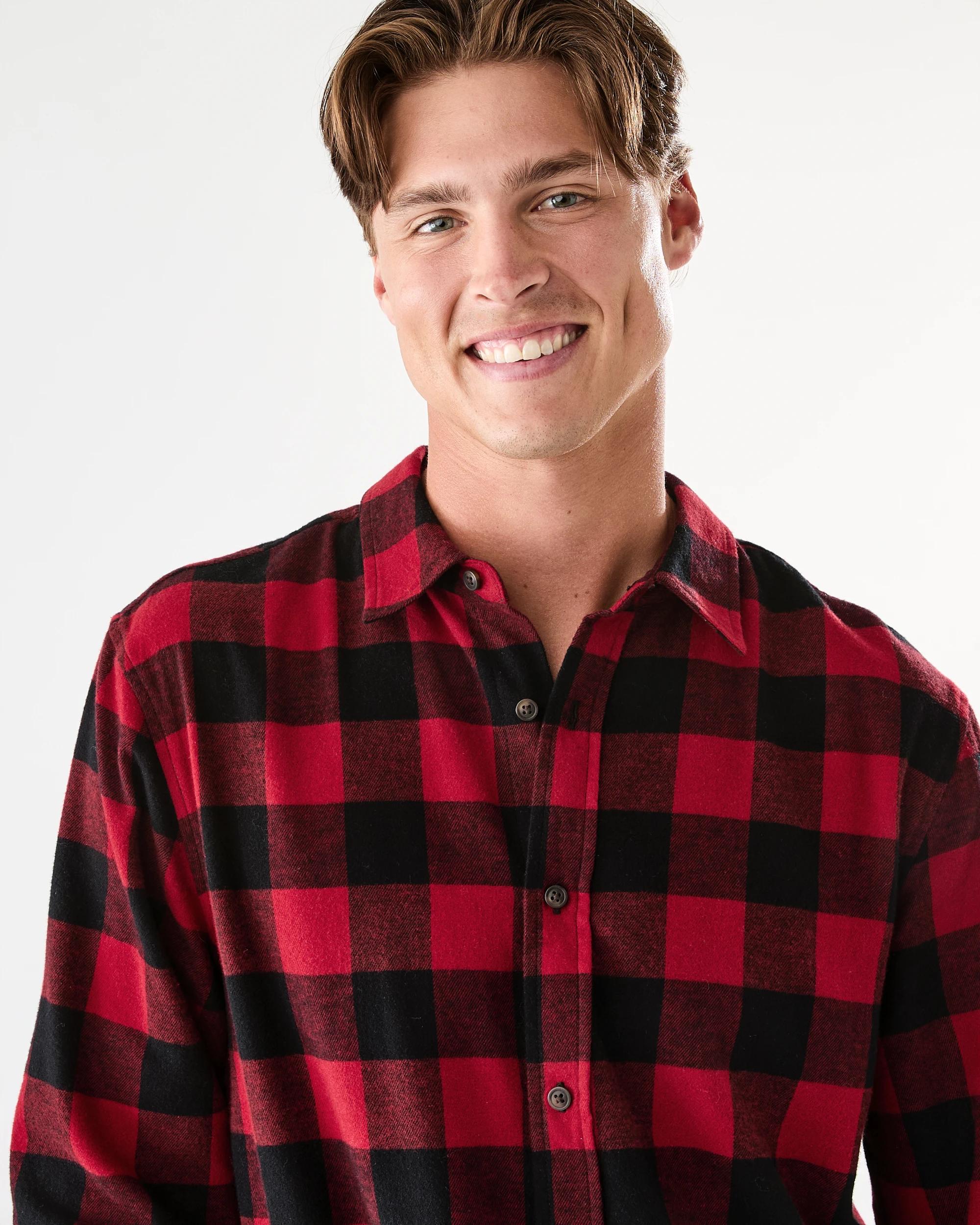 4 Long Sleeve Buffalo Check Shirt Red, 4 of 6