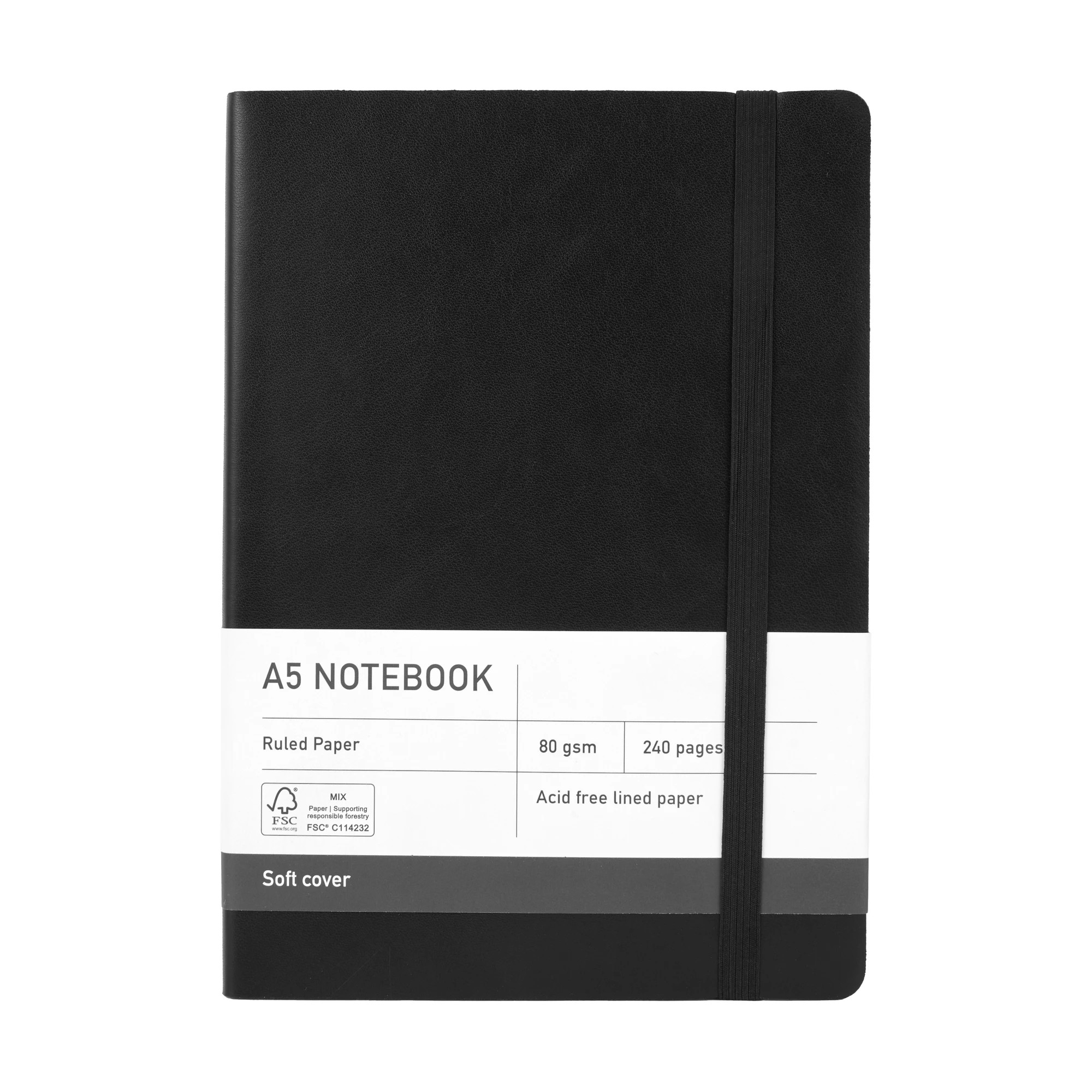 5 A5 Notebook - Black, 5 of 5
