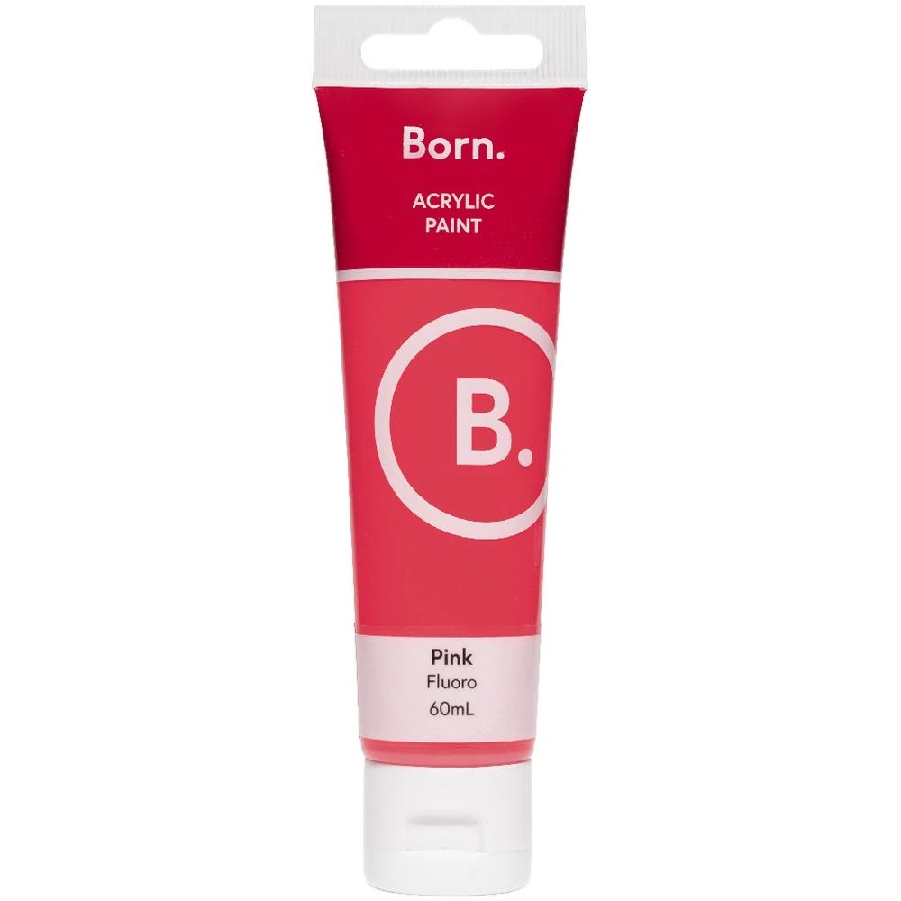 2 Born Acrylic Paint 60mL Fluoro Pink, 2 of 3