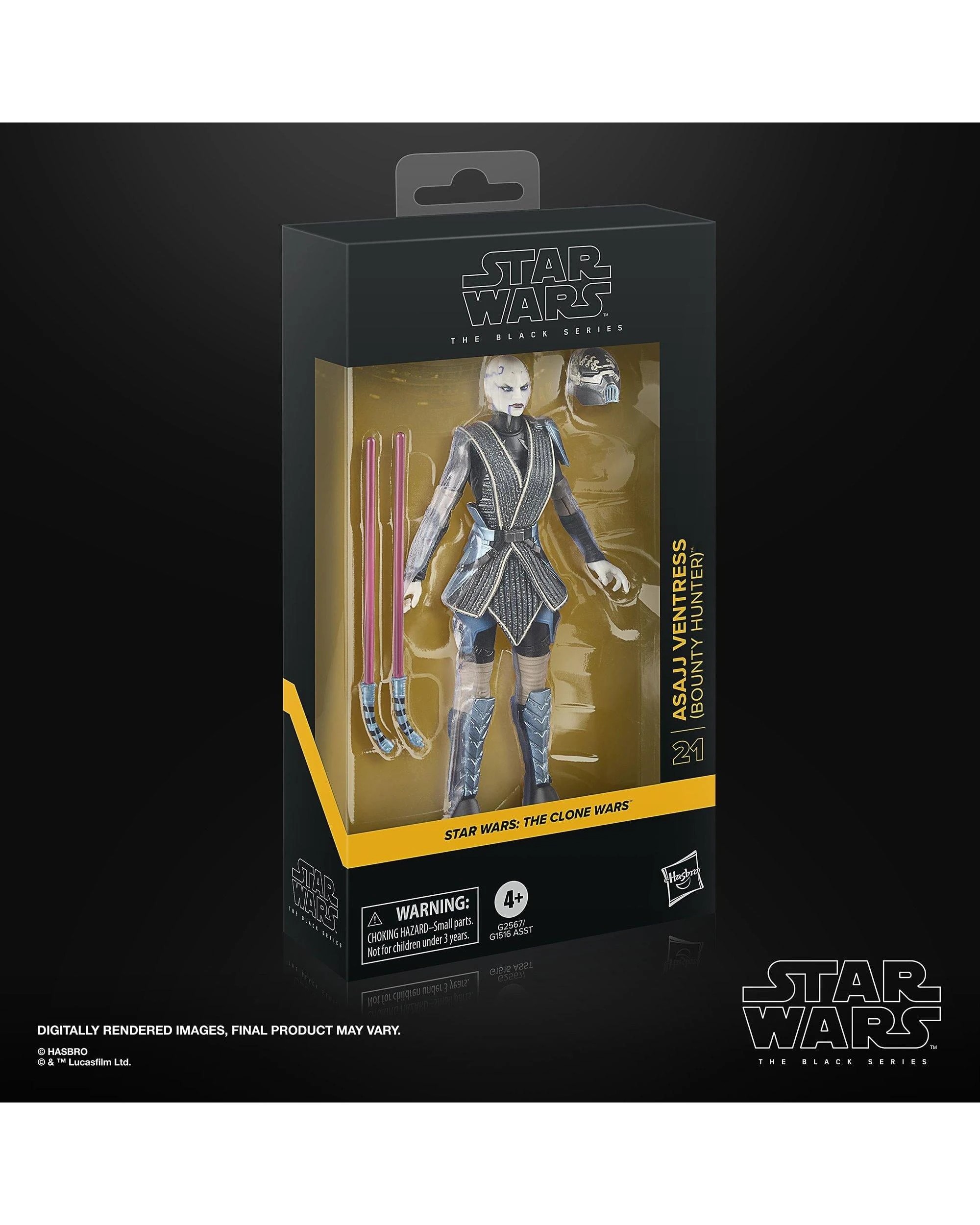 10 Star Wars: The Black Series Asajj Ventress - Bounty Hunter -  Action Figure, 10 of 10