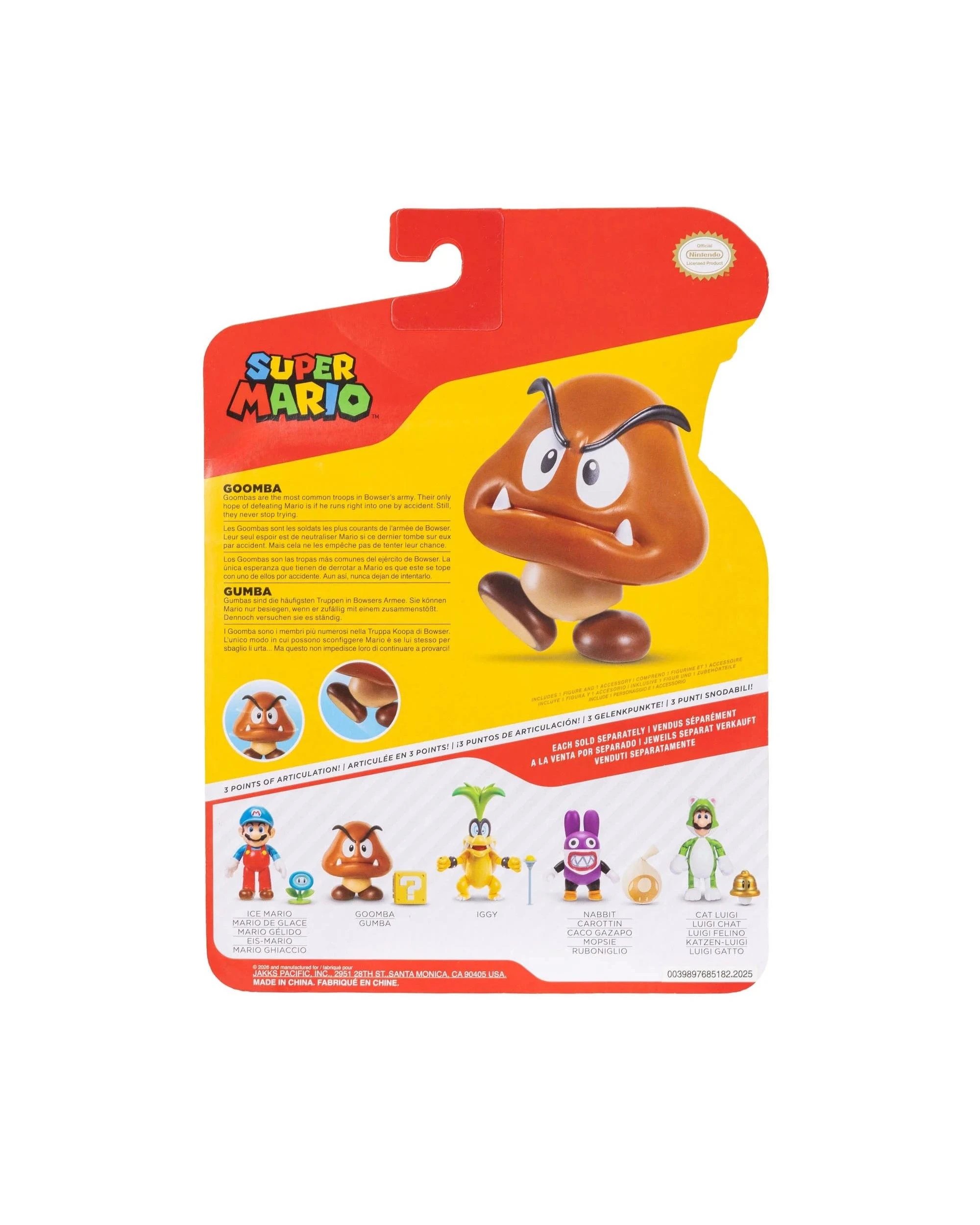 3 Super Mario Goomba with ? Block 4 inch Figure, 3 of 3