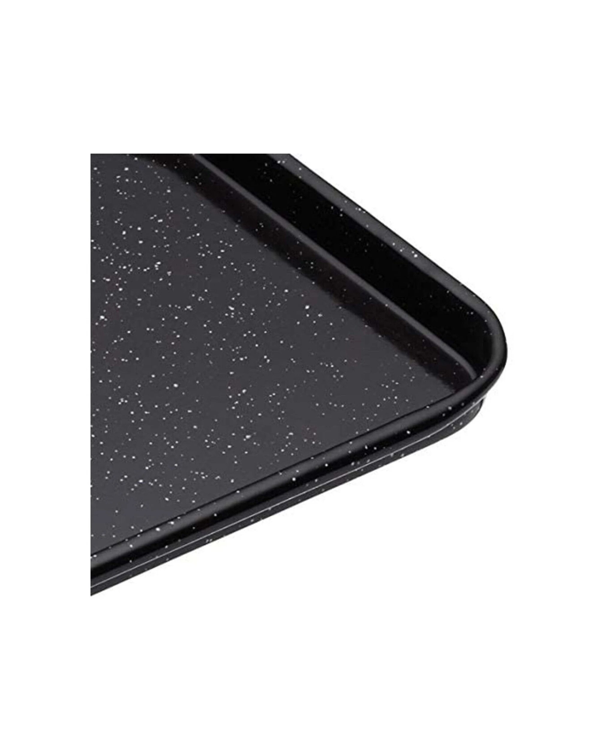 3 MasterCraft 2x 24cm Rectangle Pro Vitreous Enamel Baking Sheet Heavy Duty - Black, 3 of 7