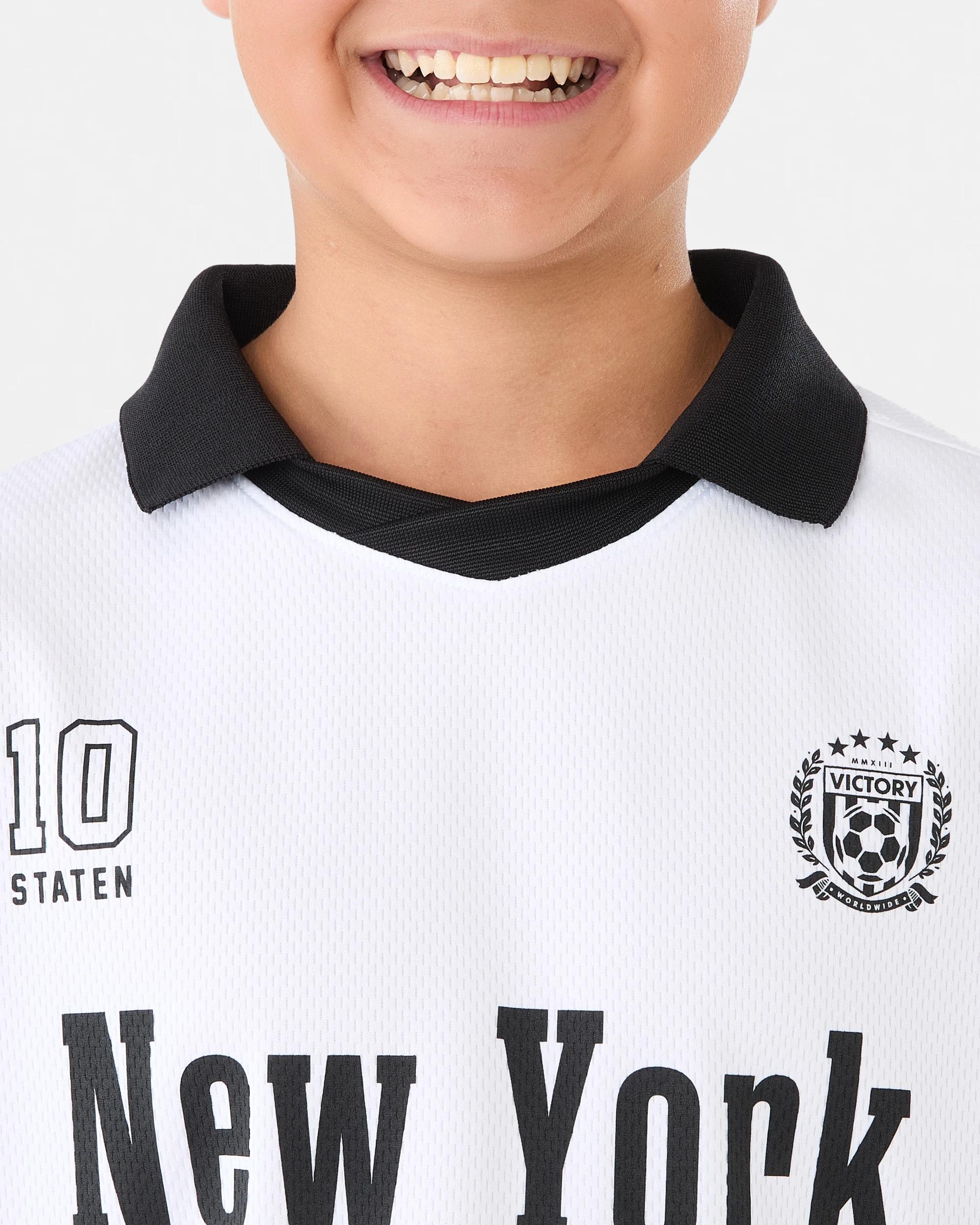 6 Short Sleeve Mesh Collar T-shirt Wht Varsit, 6 of 9