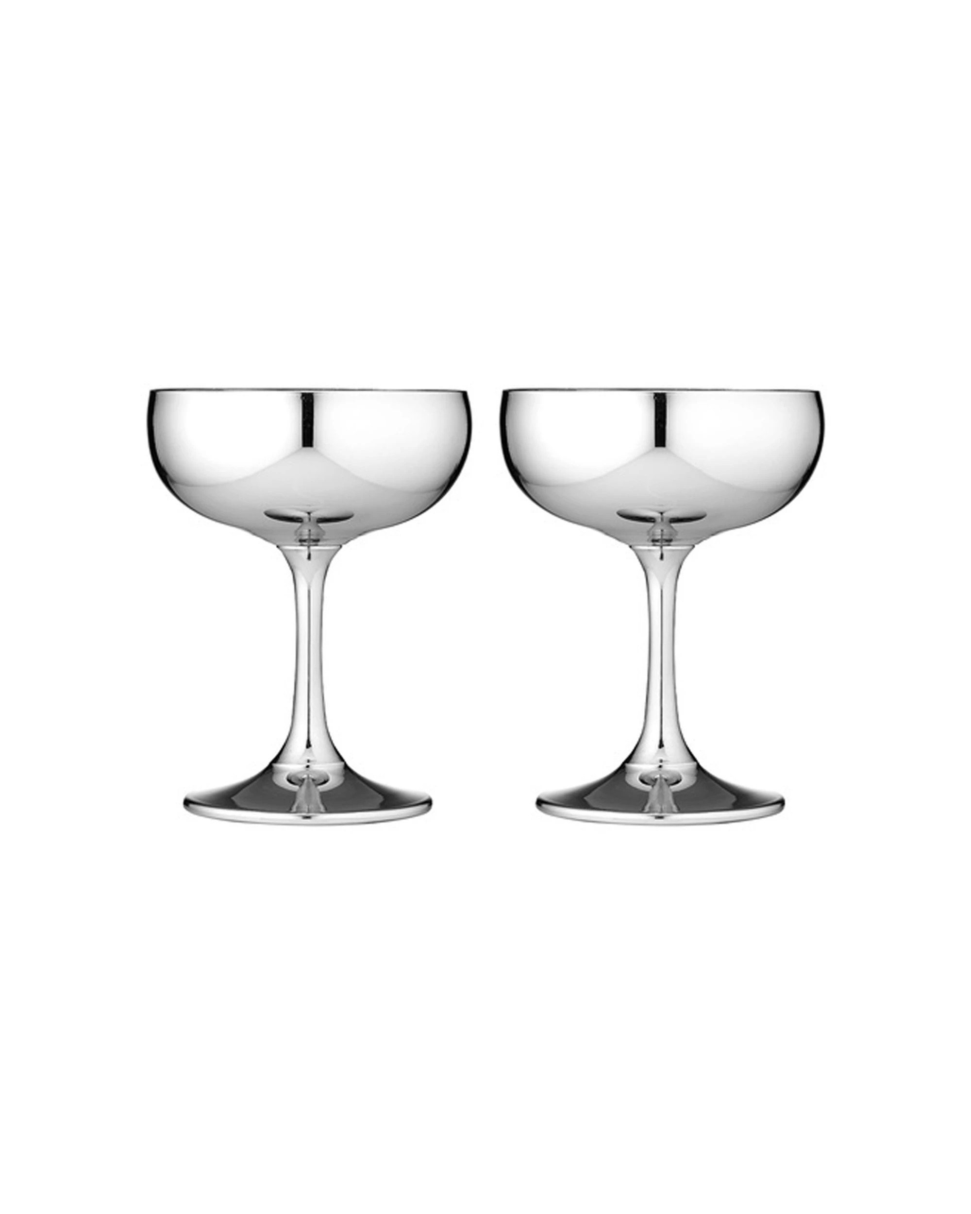 1 Ladelle 2PK Aurora Coupe Glasses Cocktail Set 300ml - Silver, 1 of 1