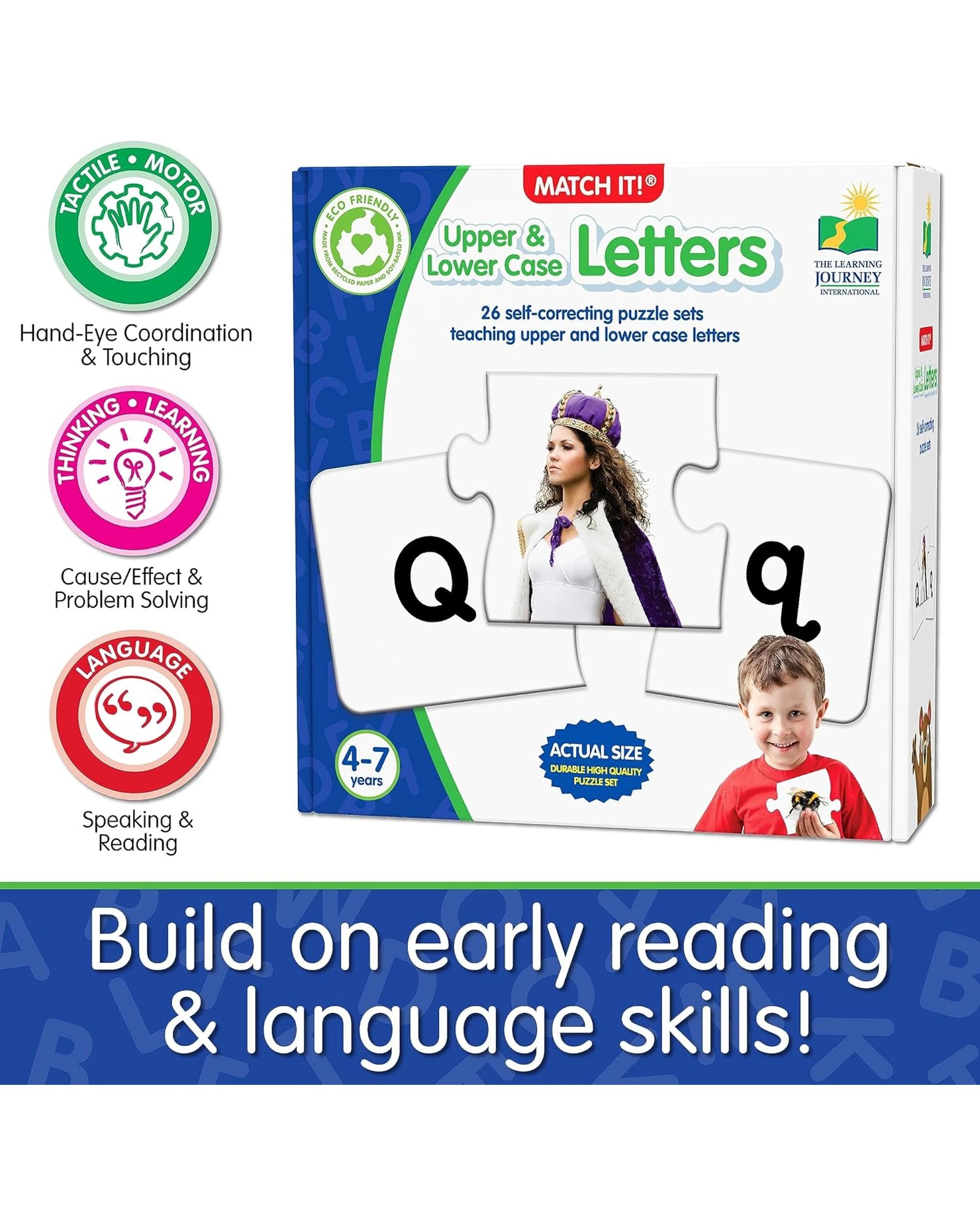 6 The Learning Journey Match It Upper and Lower Case Letters, 6 of 6