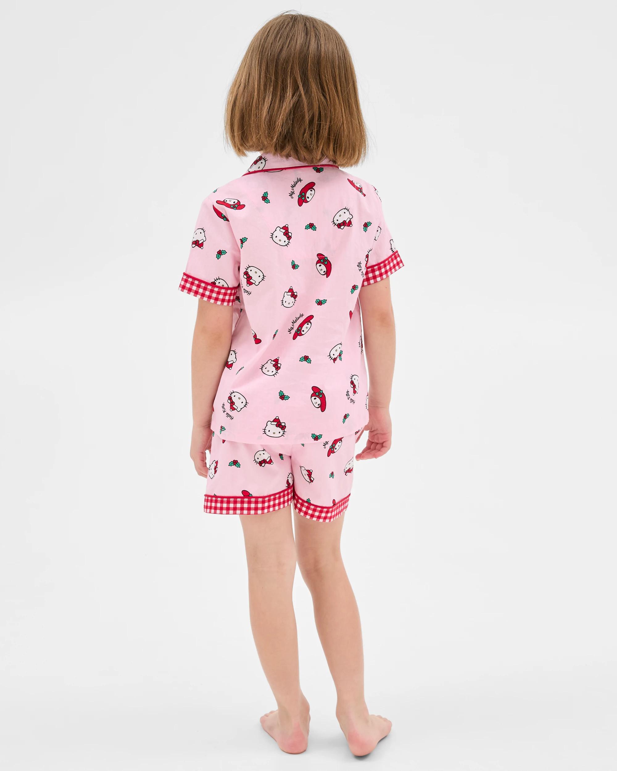 5 Family Matching Christmas Hello Kitty Cotton Younger Girls Woven Pyjama Set HELLO KITTY, 5 of 8
