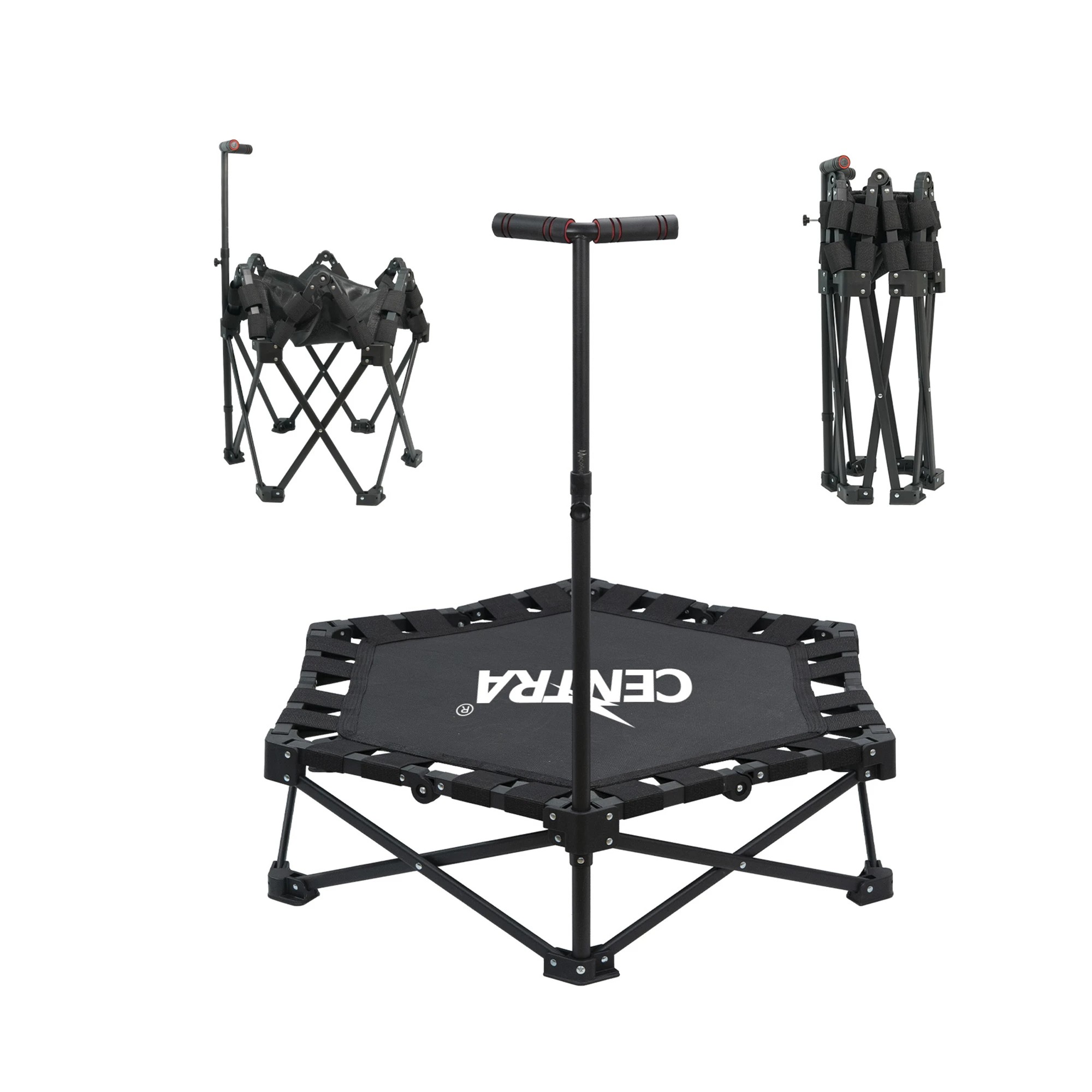 2 Centra 42 inch Trampoline Handrail Rebounder Folding Fitness Exercise Home, 2 of 9