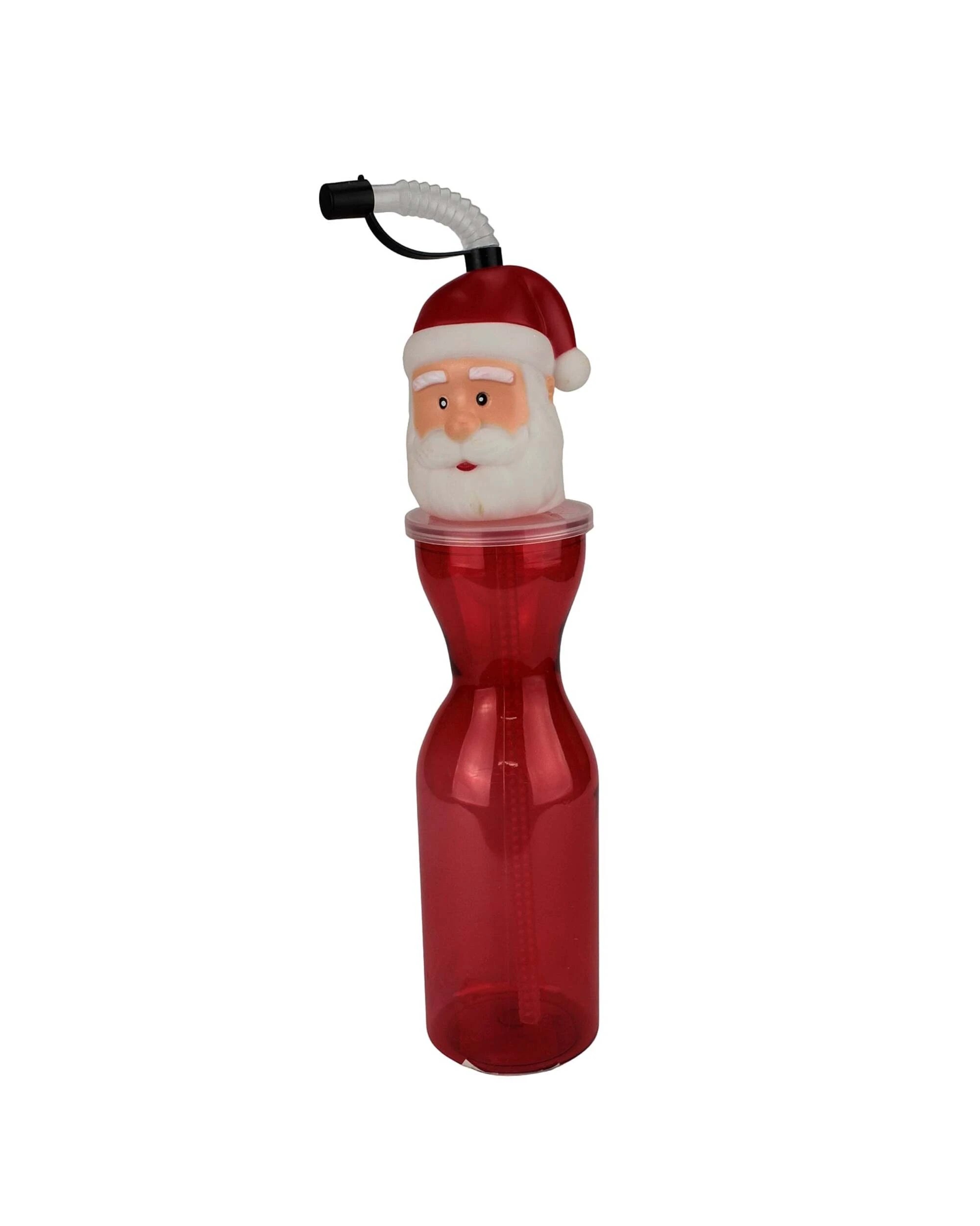 1 Party Maker Santa Novelty Cup with Straw - Red, 1 of 2