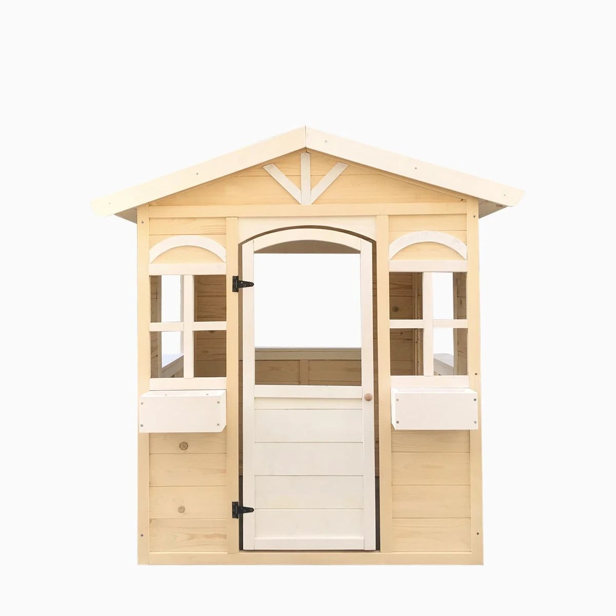 4 AUSWAY Outdoor Kids Cubby House Wooden Playhouse, 4 of 7