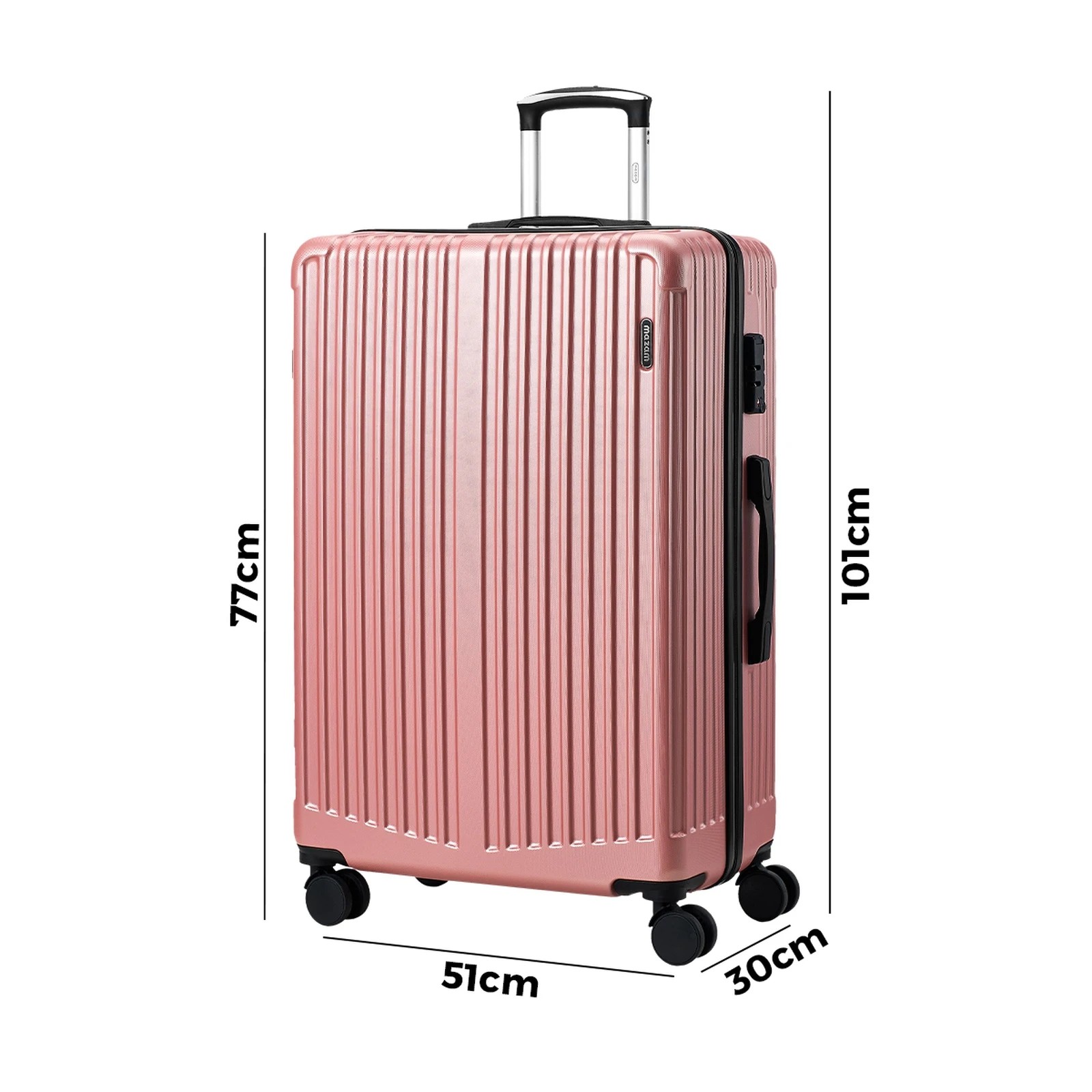 2 Mazam 28" Luggage Suitcase TSA Lock  ABS Case - Pink, 2 of 9