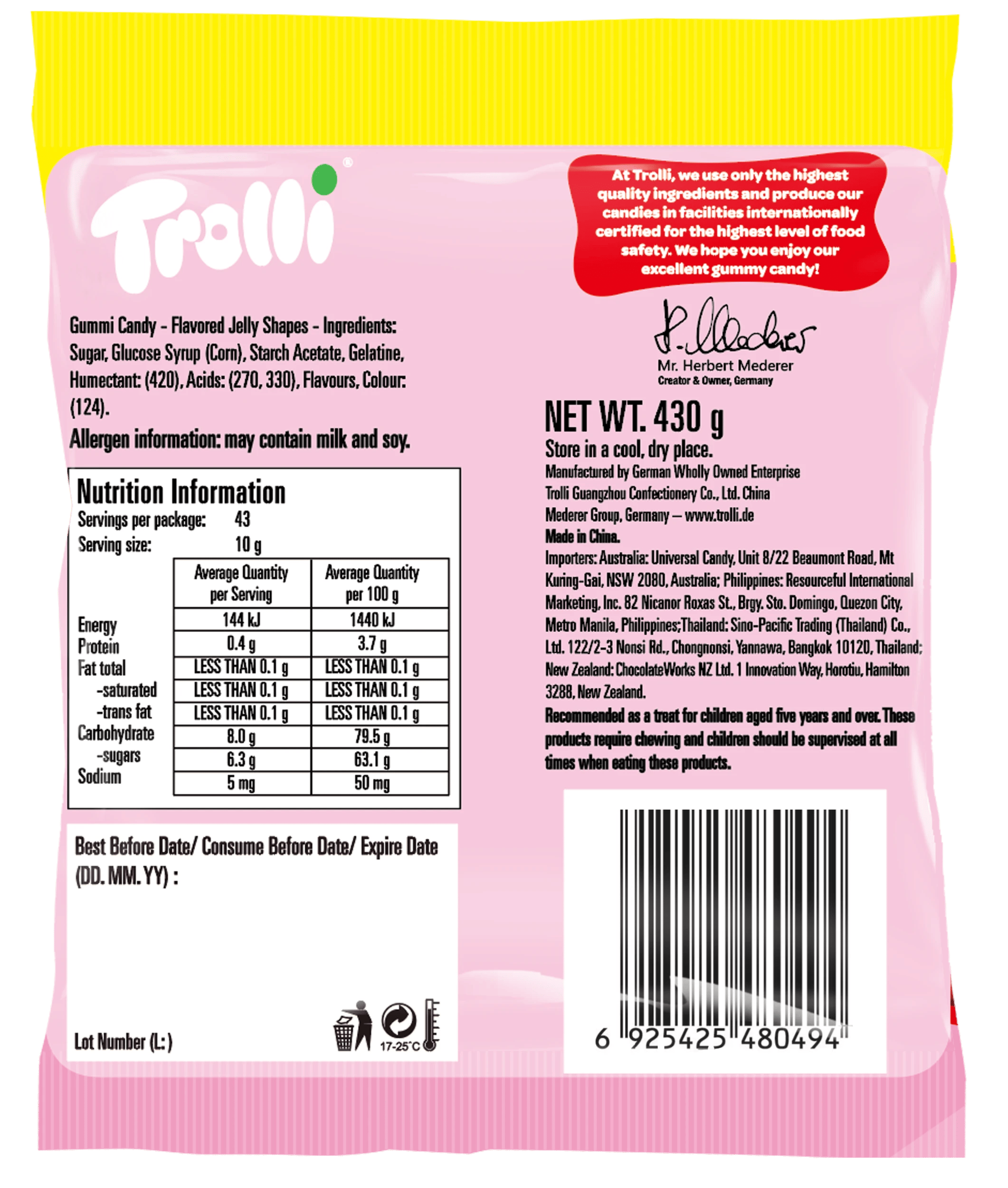 2 Trolli Strawberry Clouds 430g, 2 of 2