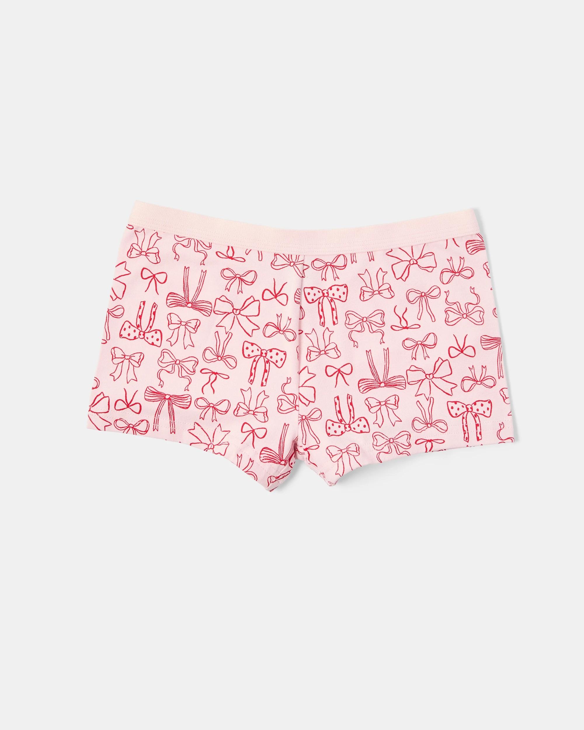 5 5 Pack Print Shorties Pnk Bows, 5 of 8