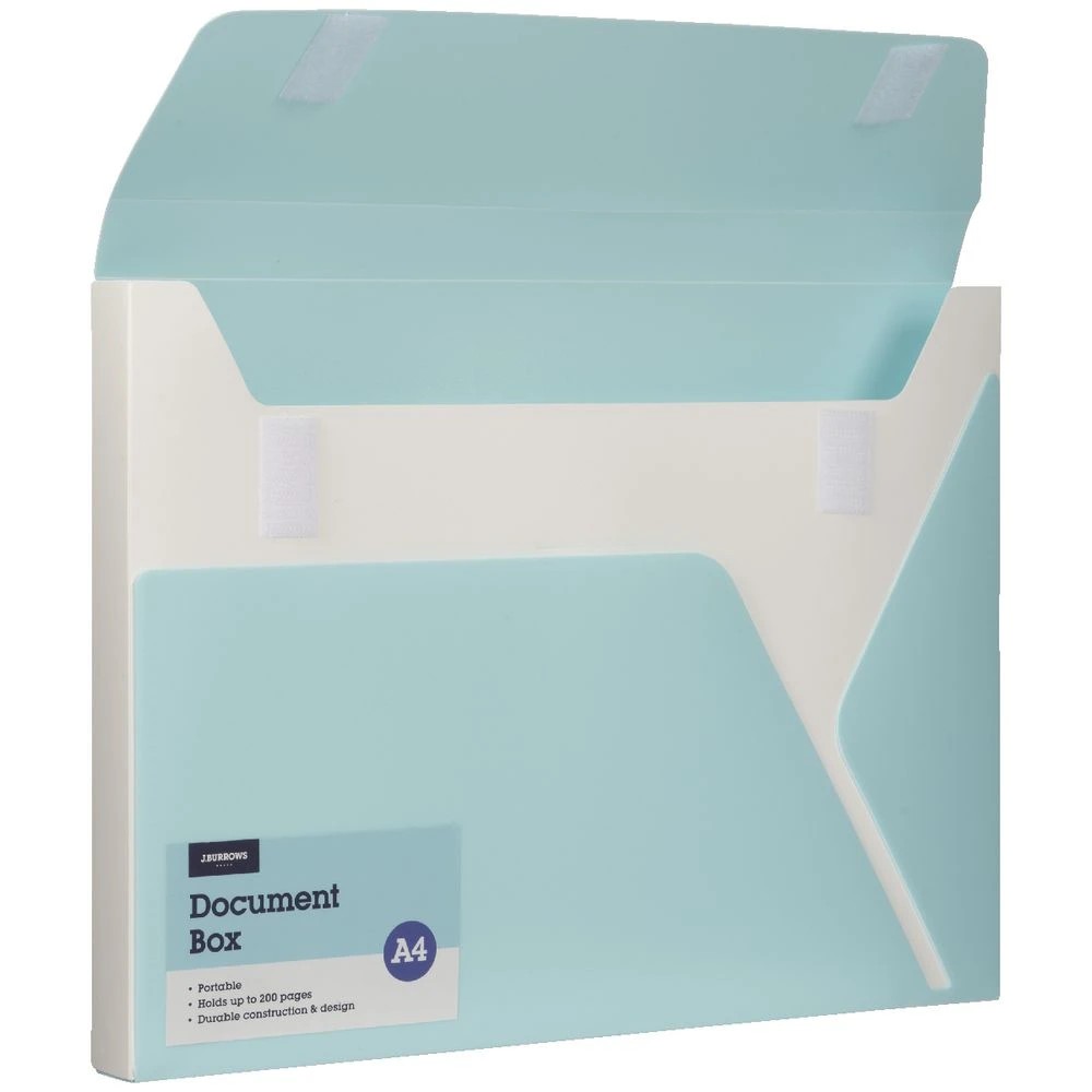 2 J.Burrows Button Document Box Aqua, 2 of 2